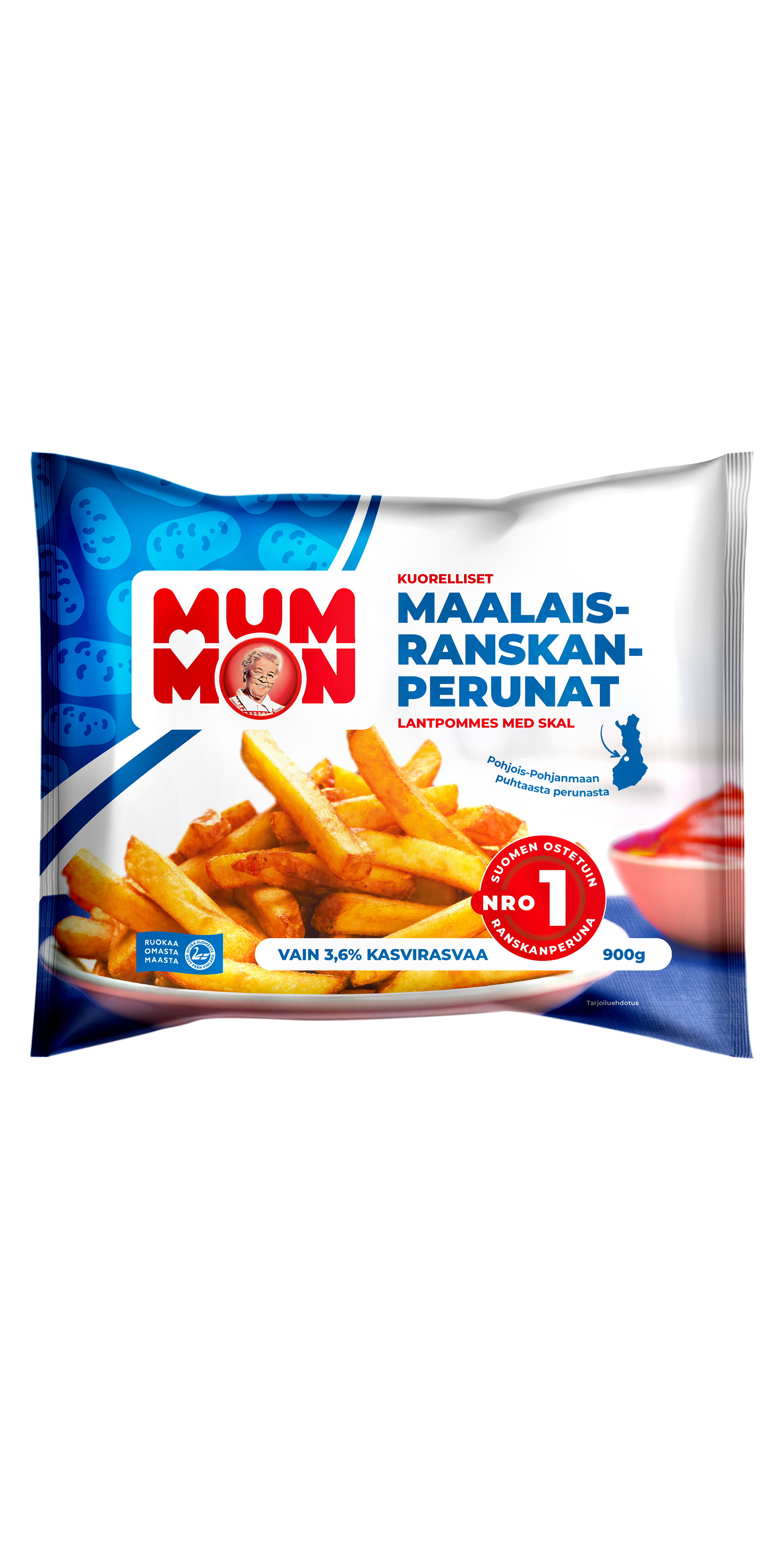 Mummon 900 g kuorelliset Maalaisranskanperunat, pakaste
