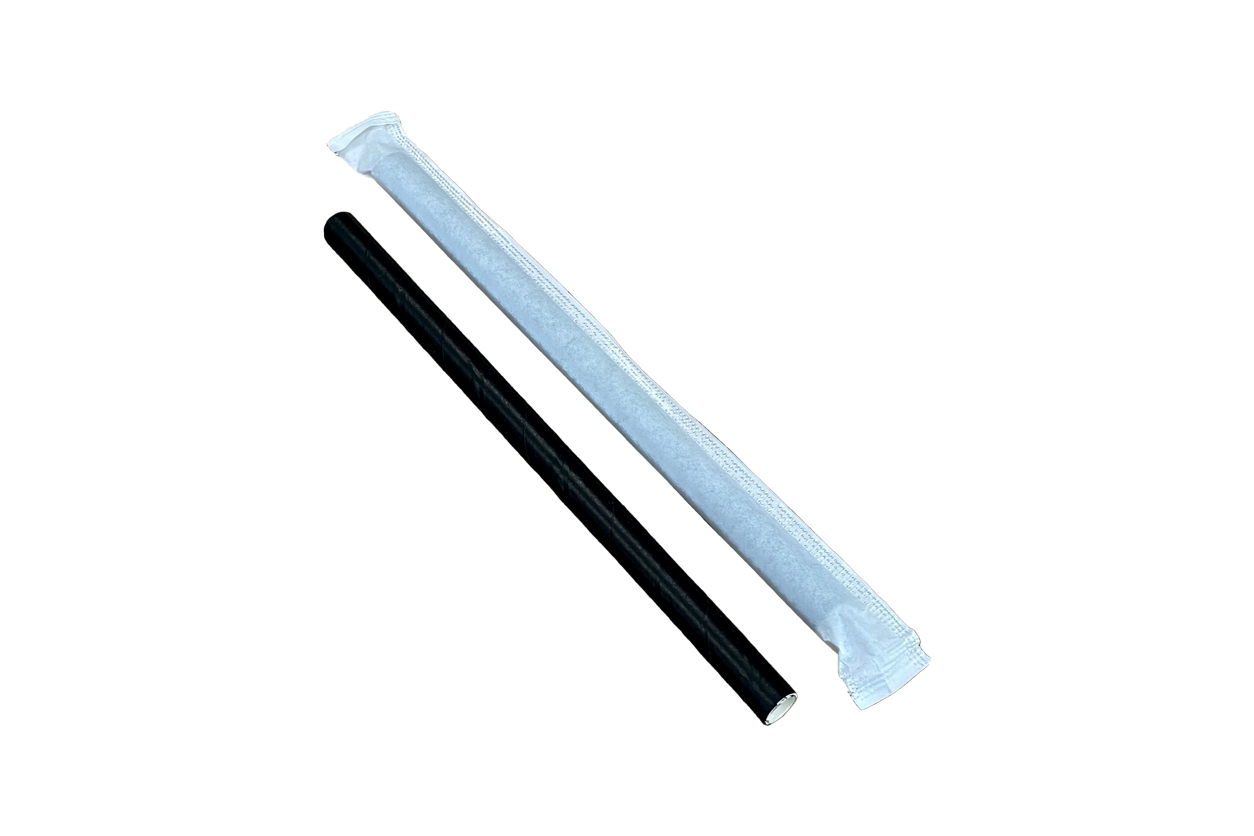 NoiBIO paperipilli cocktail musta 0,8 x 15cm yksittäispakattu (250kpl x 16)