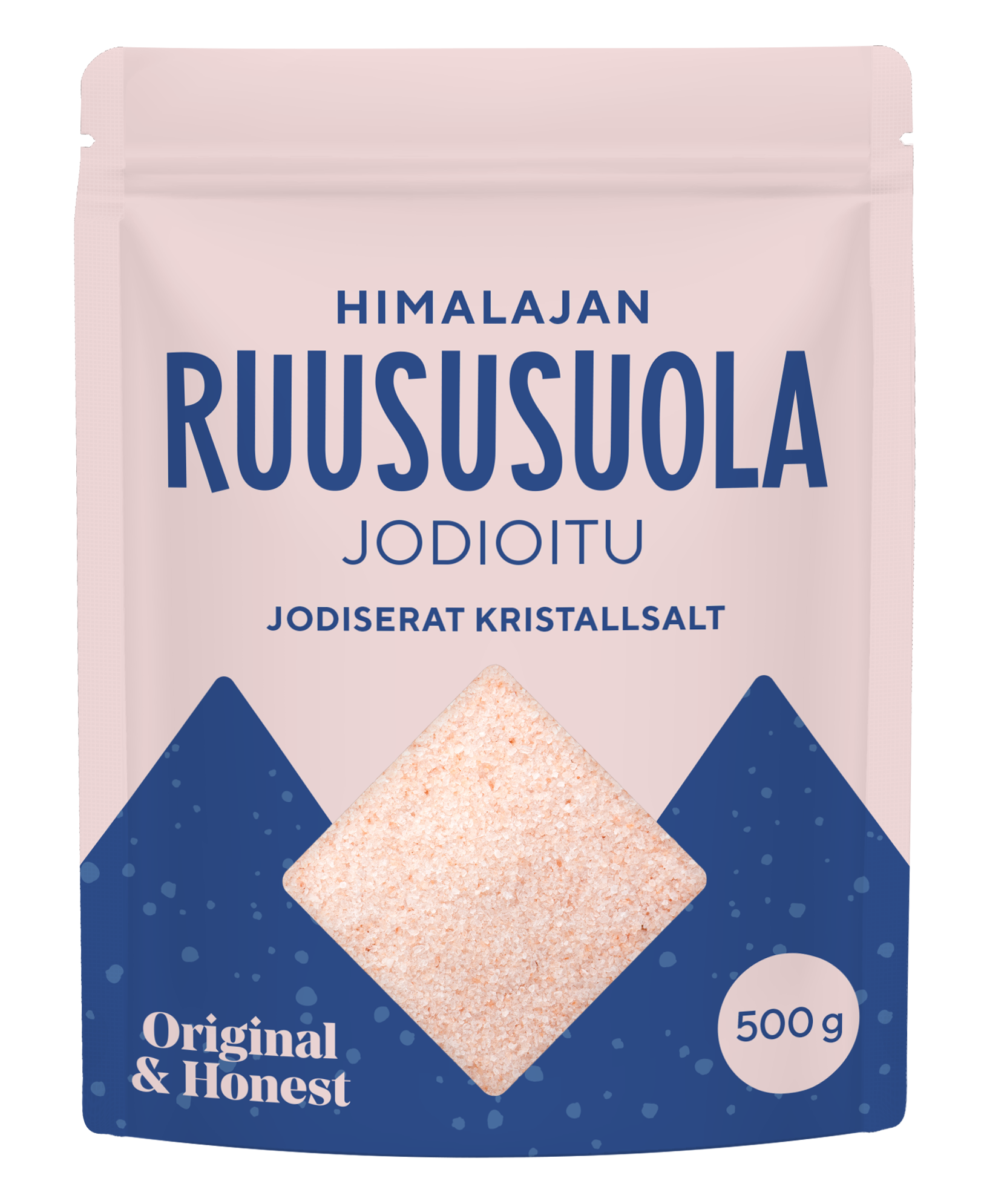 Original et honnête himalajan ruususuola hieno, jodioitu 500g