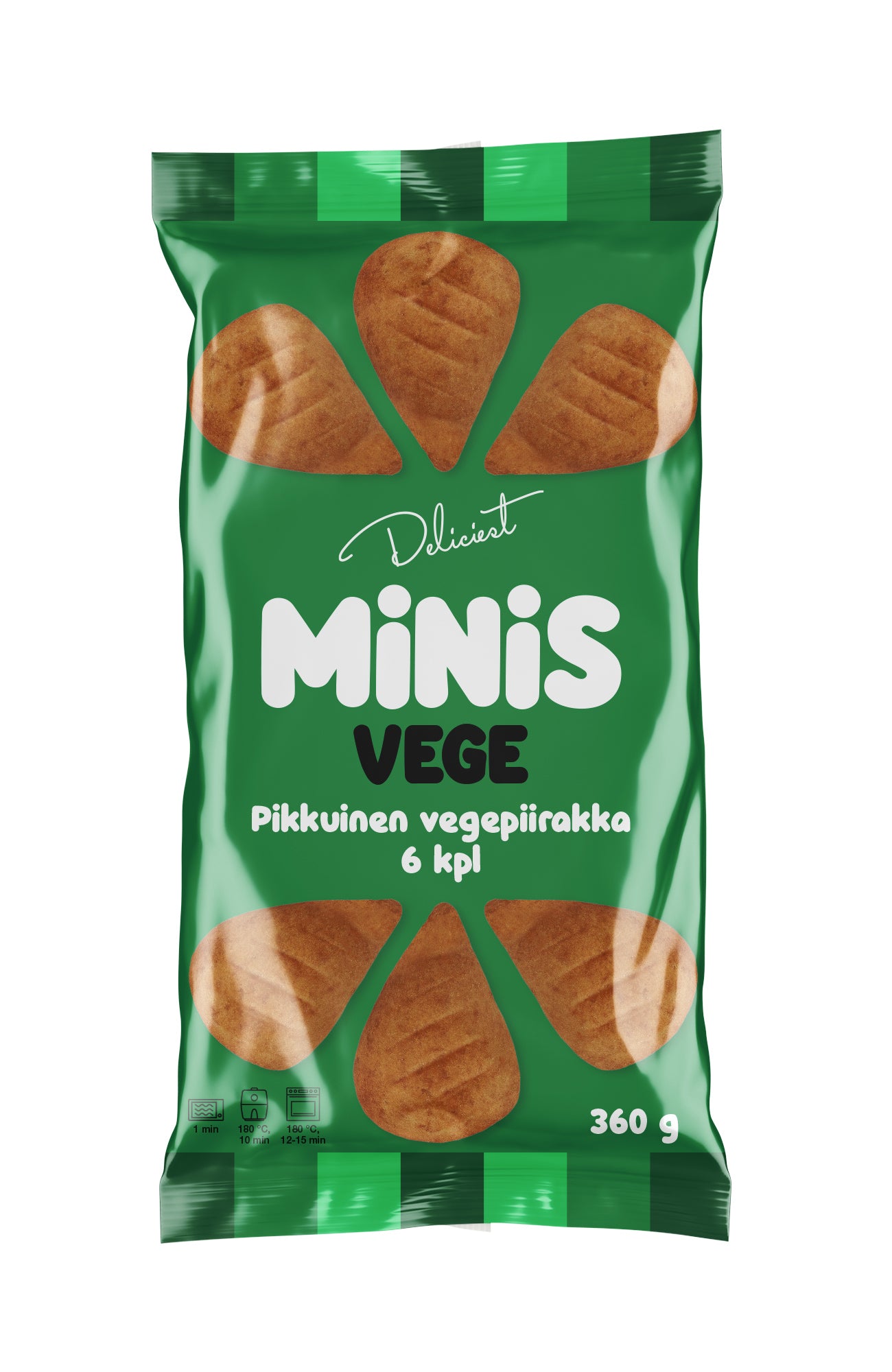 Deliciest Minis vegepiirakka 360 g pakaste