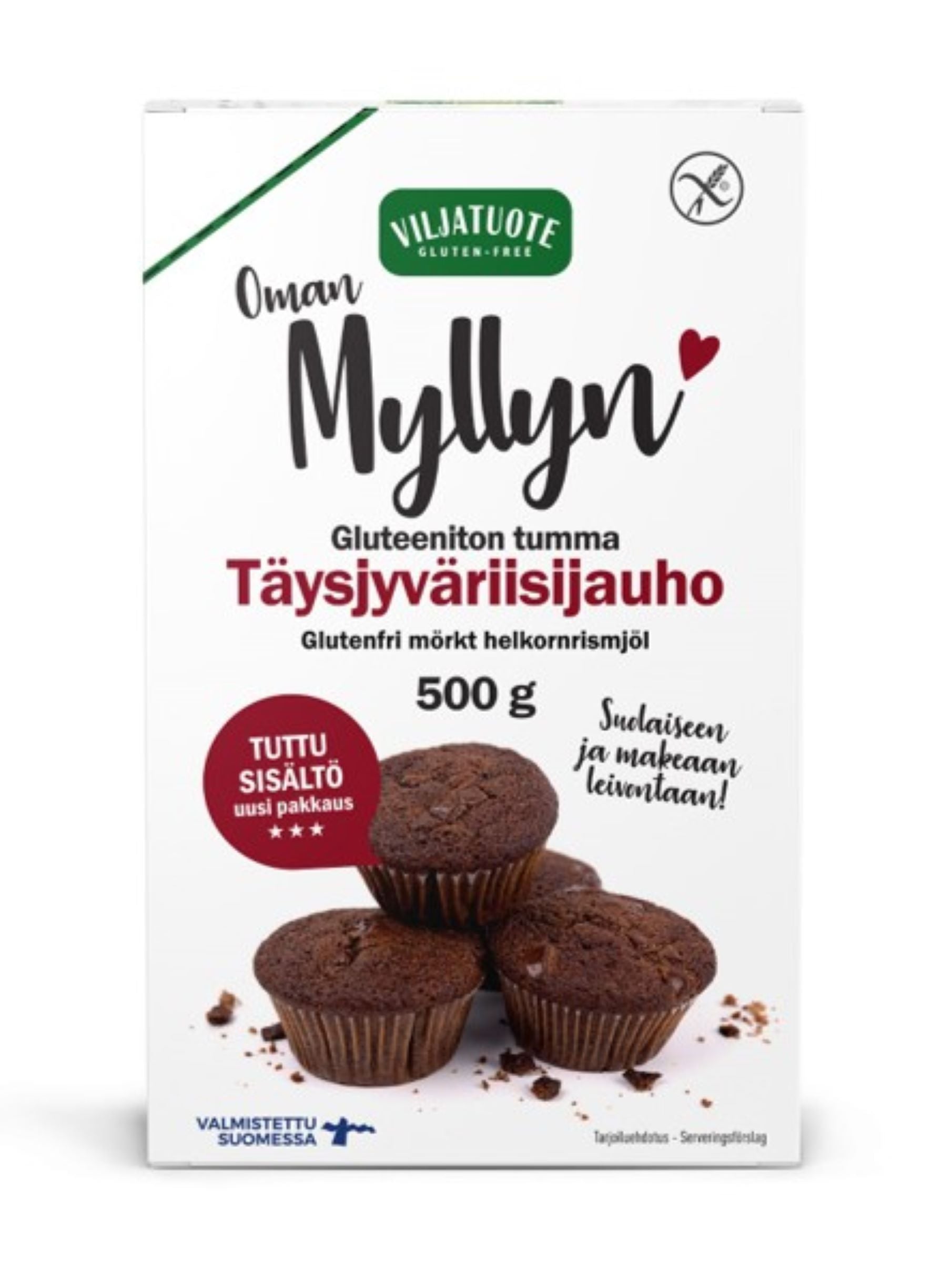 Virtasalmen Viljatuote Gluteeniton Tumma täysjyväriisijauho 500g