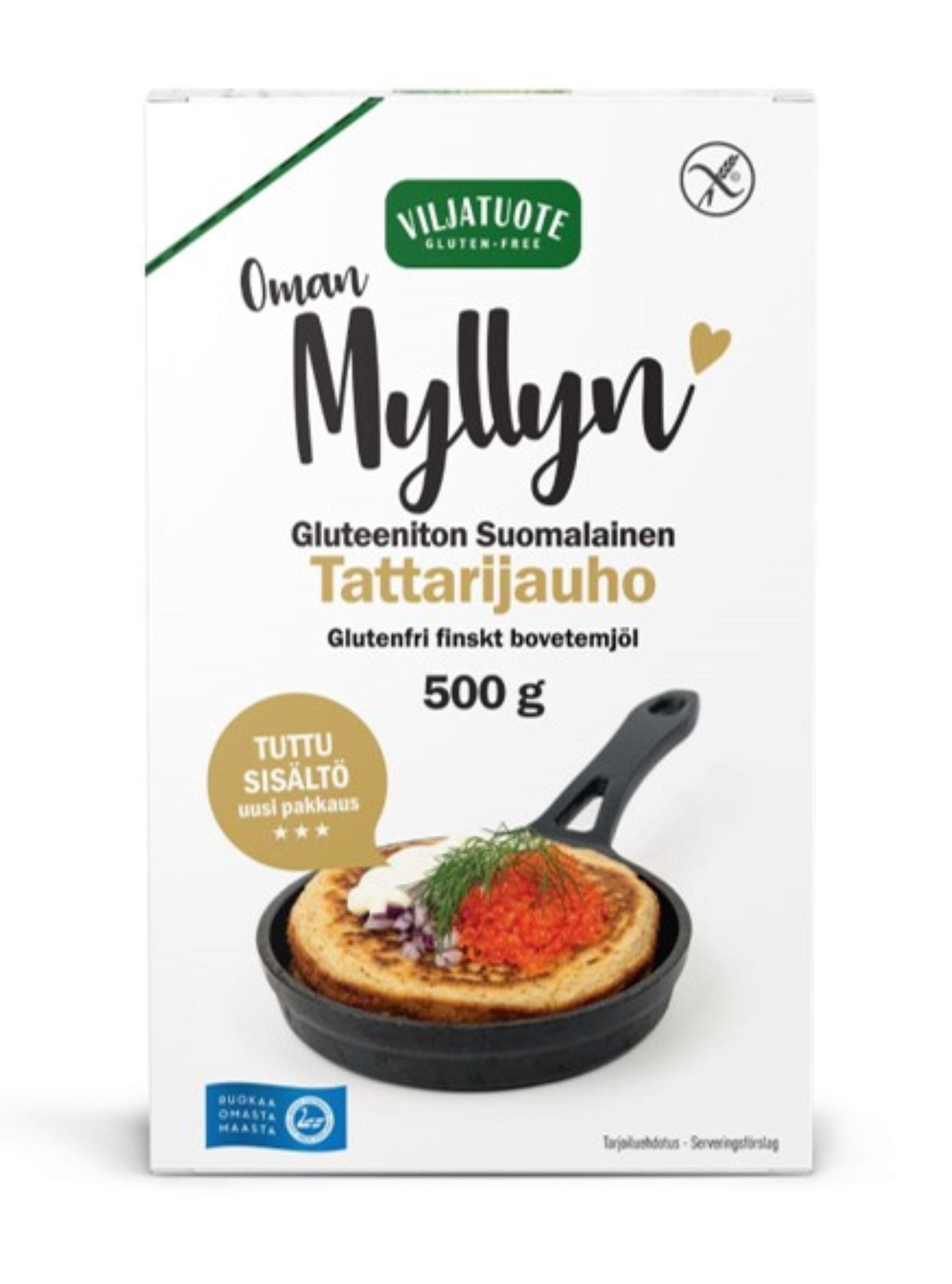 Virtasalmen Viljatuote Gluteeniton Suomalainen Tattarijauho 500g