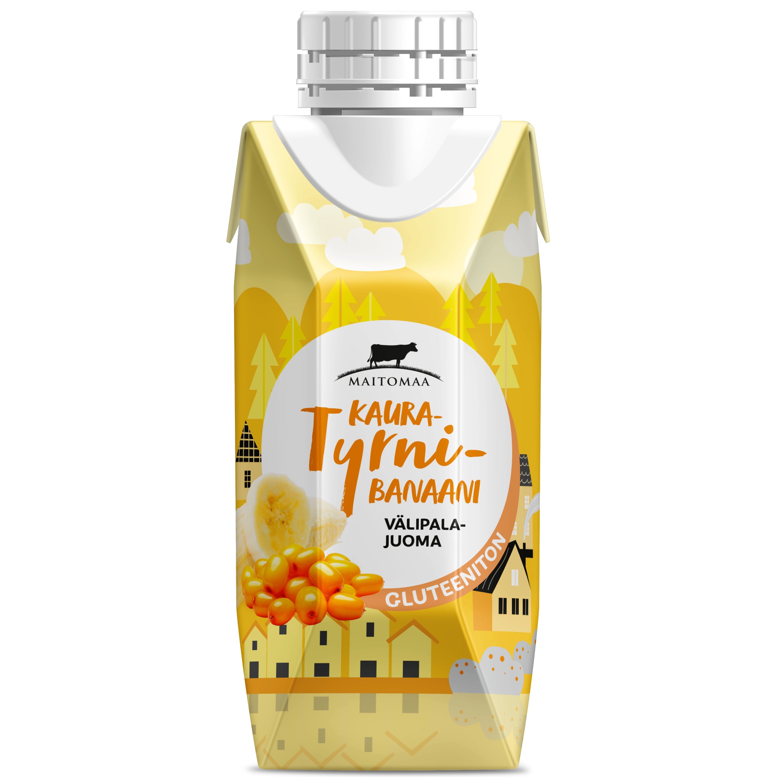 Maitomaa Kaura-Tyrni-Banaani välipalajuoma, gluteeniton 2,5 dl
