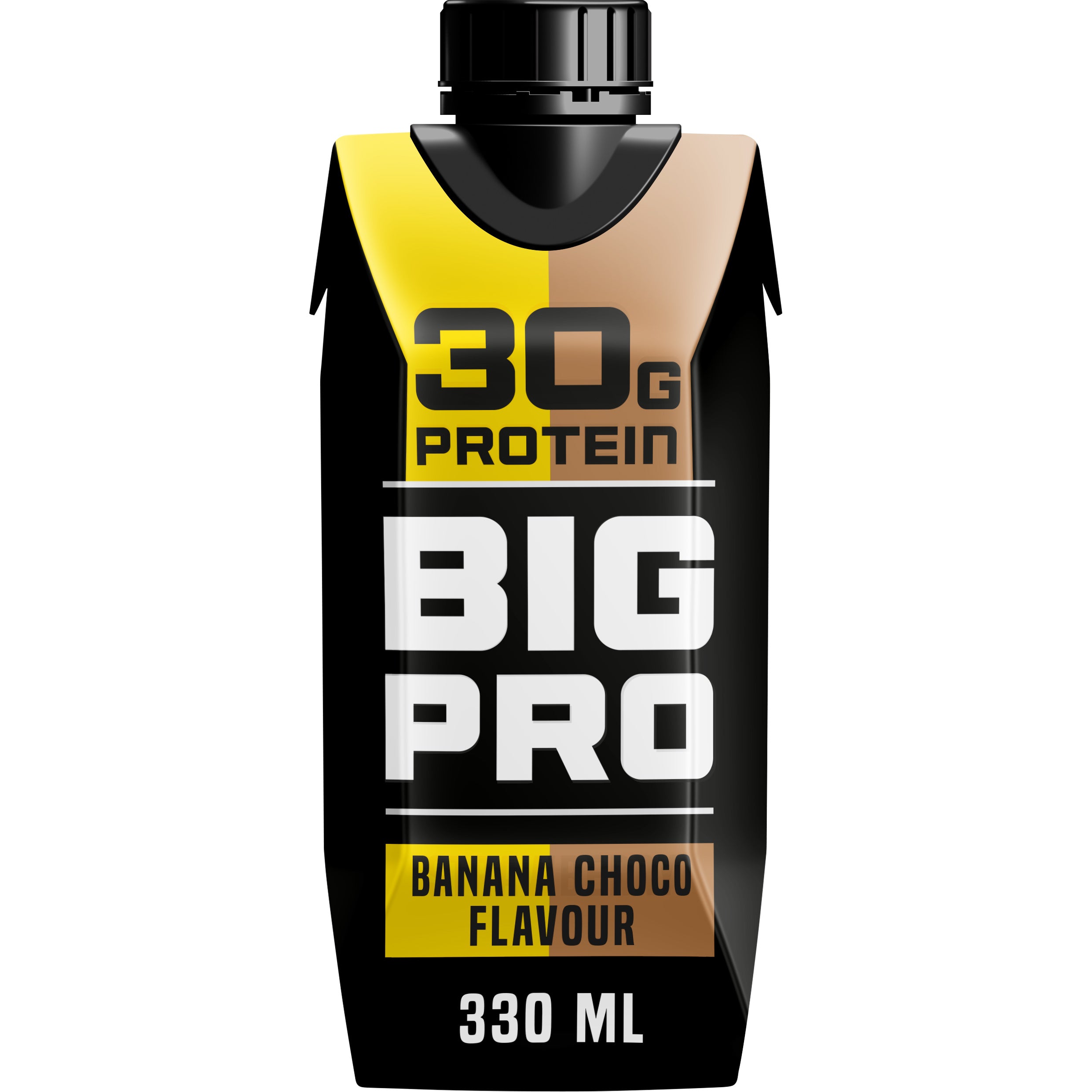 BIG PRO laktoositon banaani-suklaaproteiinijuoma 330 ml, UHT