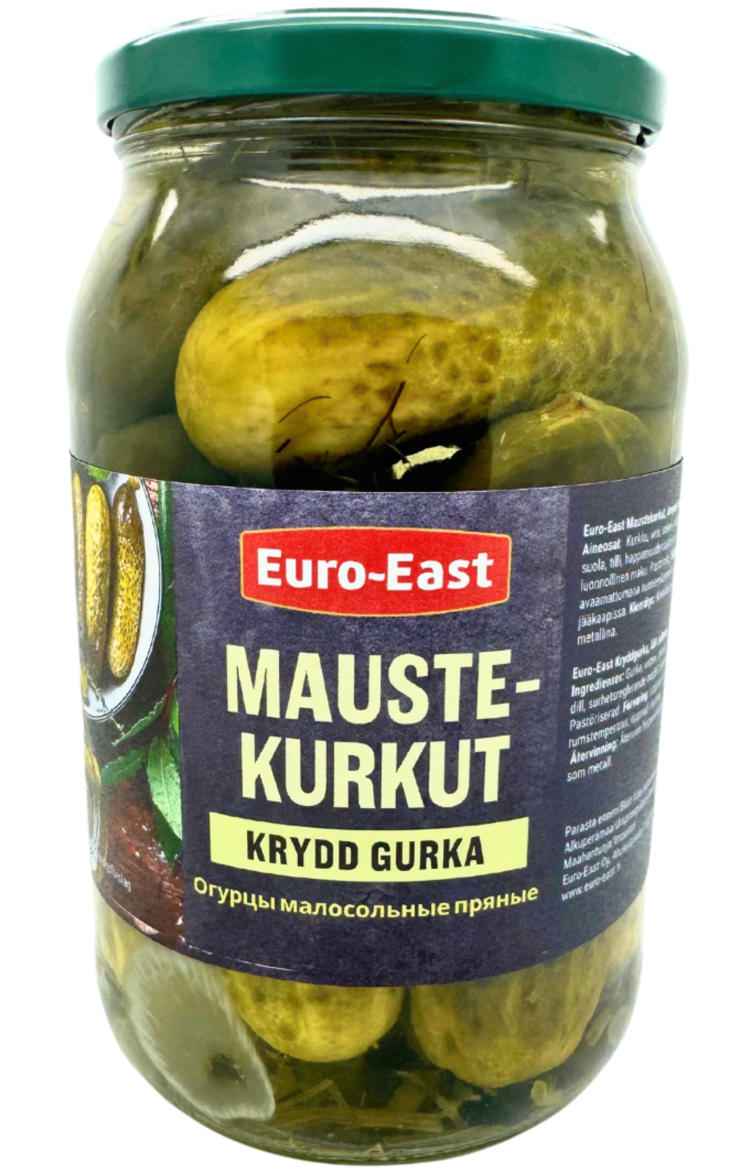 Euro-East maustekurkku,kevyesti suol 860g/460g