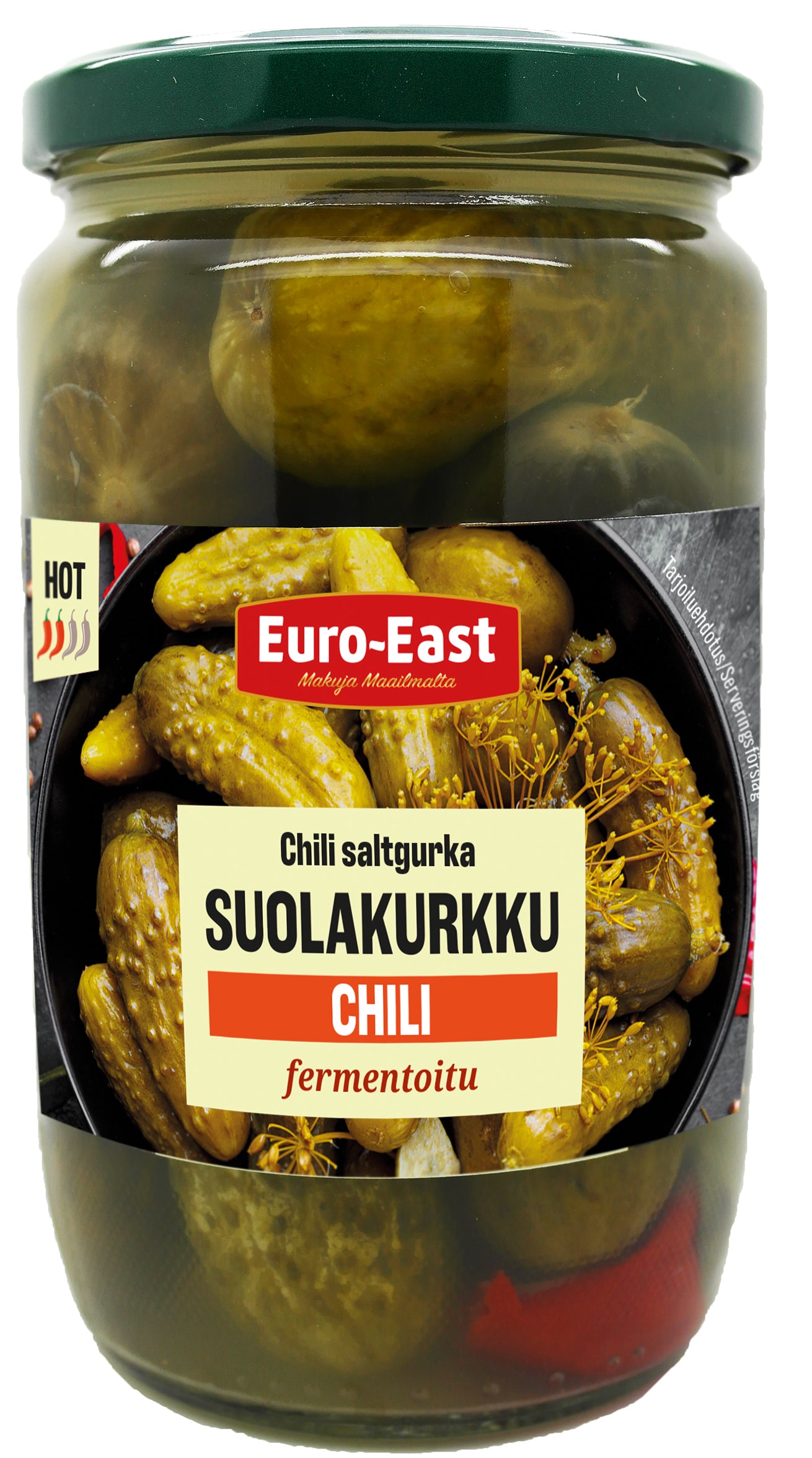 Euro-East suolakurkku, chili 660 g/380g