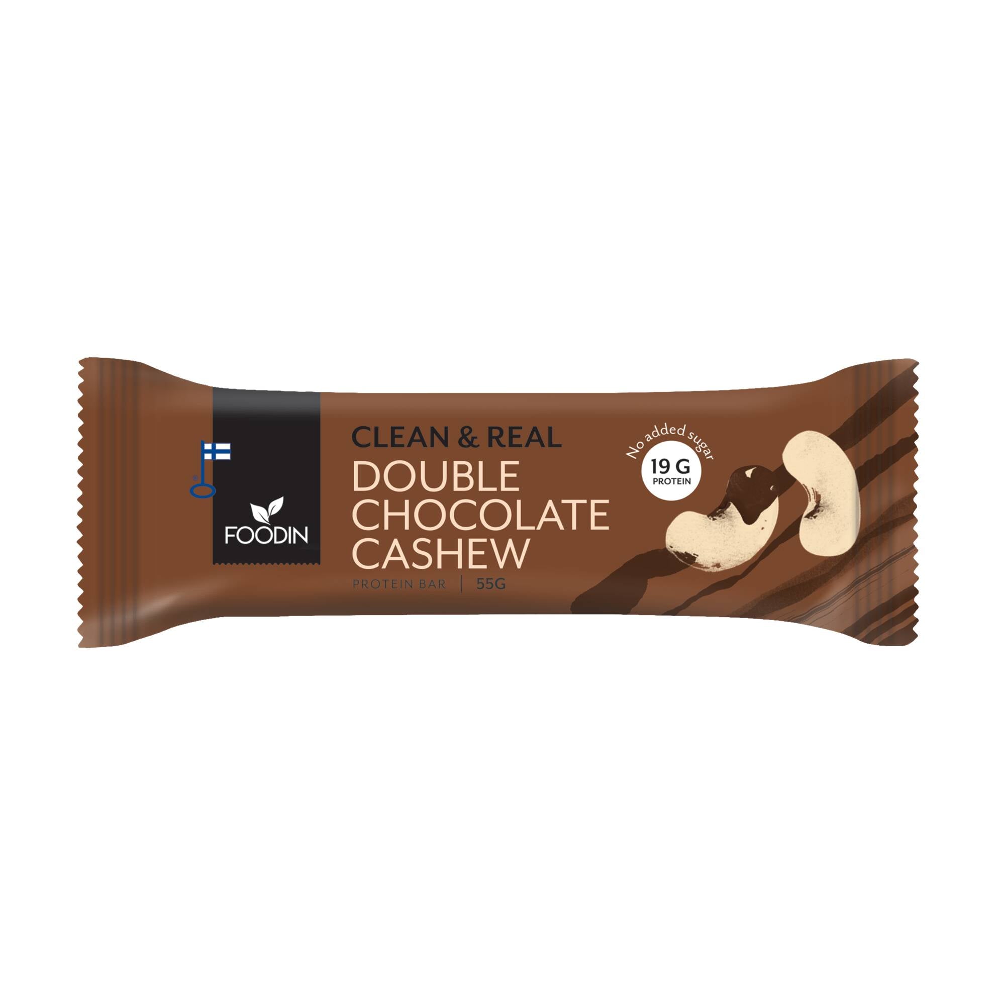 Foodin Clean&Real Protein Bar Double Chocolate Cashew 55g