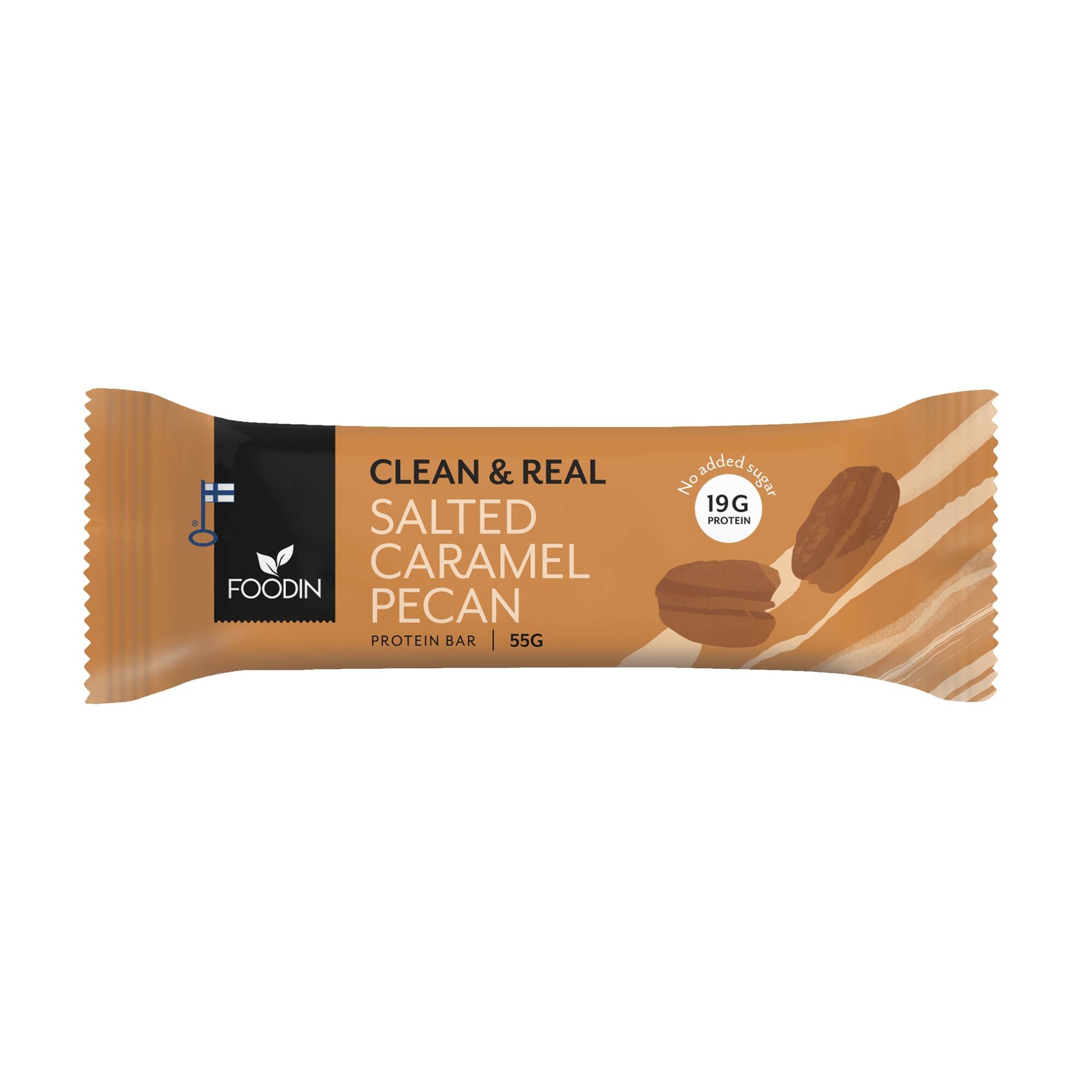Foodin Clean&Real Protein Bar Salted Caramel Pecan 55g