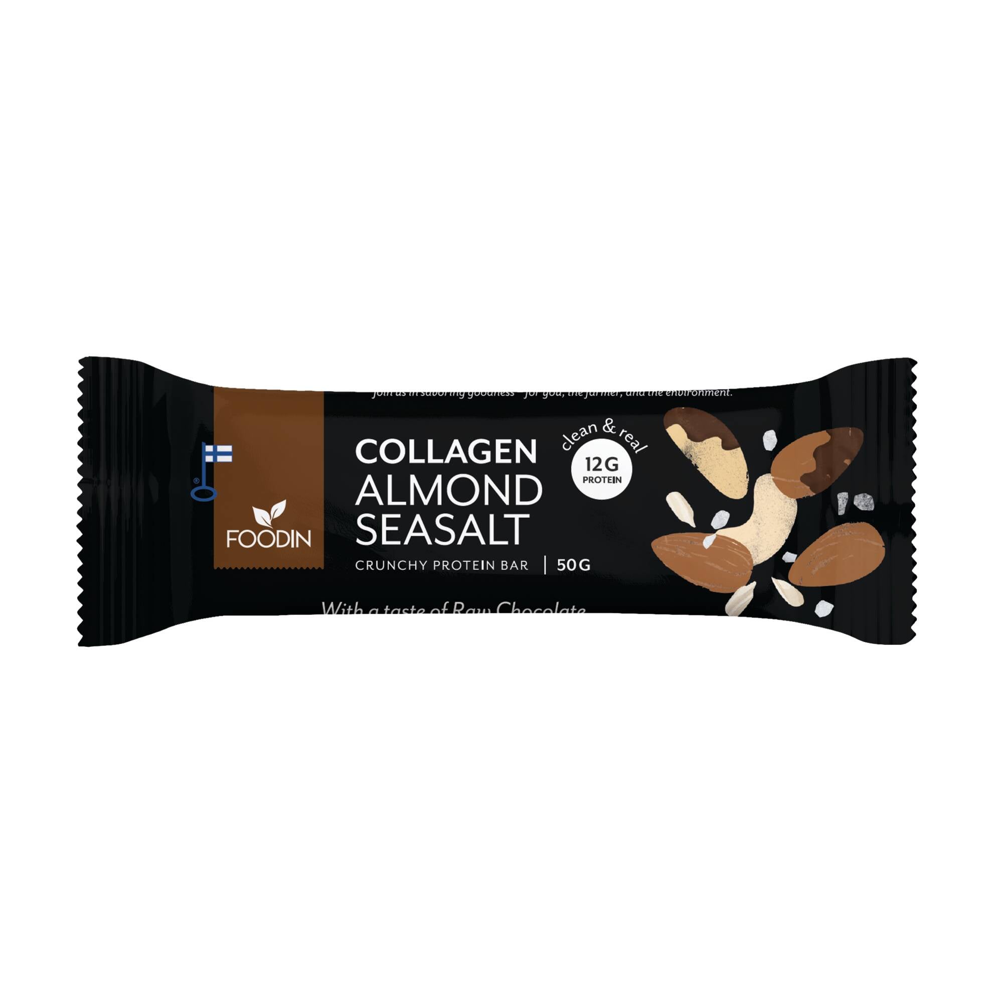 Foodin Collagen protein bar Almond Seasalt 50g