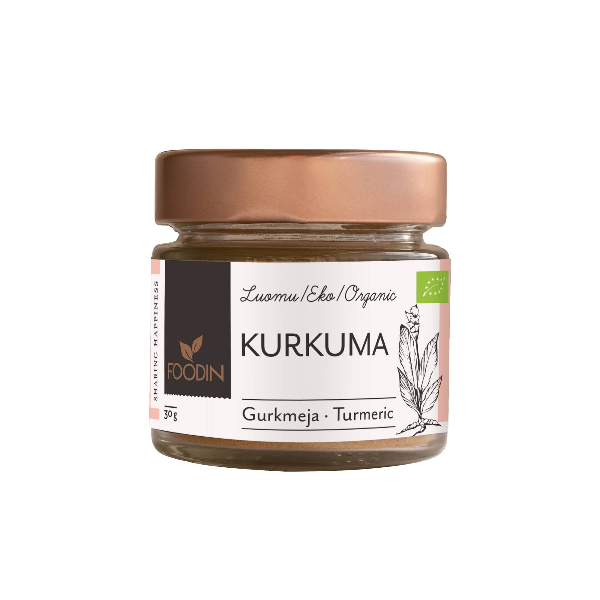 Foodin Kurkuma, luomu 30g