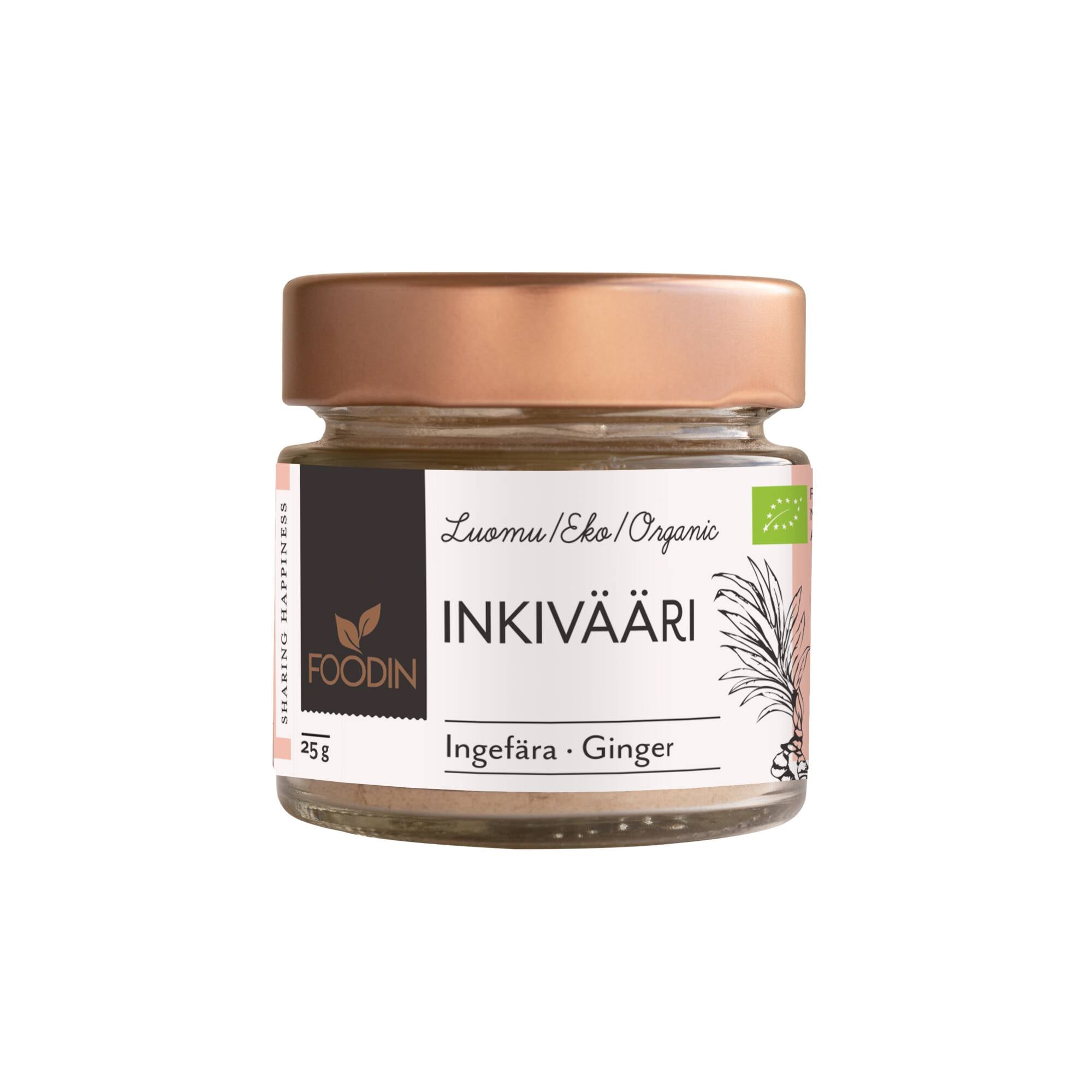 Foodin Inkiväärijauhe, luomu 25g