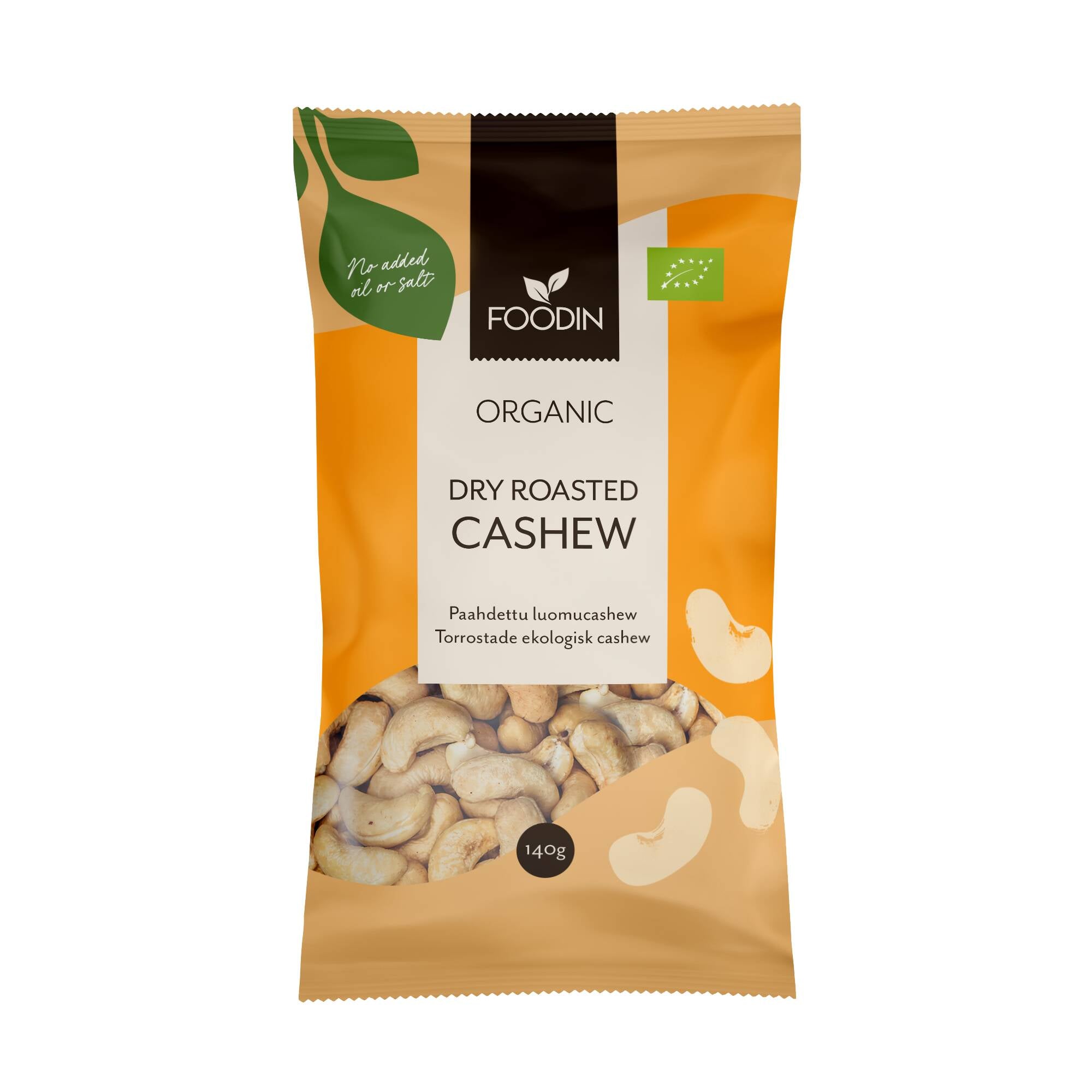 Foodin Paahdettu cashewpähkinä, luomu 140g