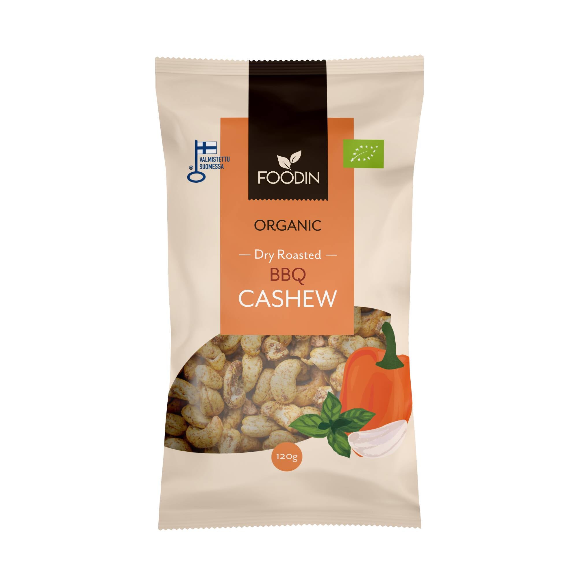 Foodin BBQ Cashew, luomu 120g