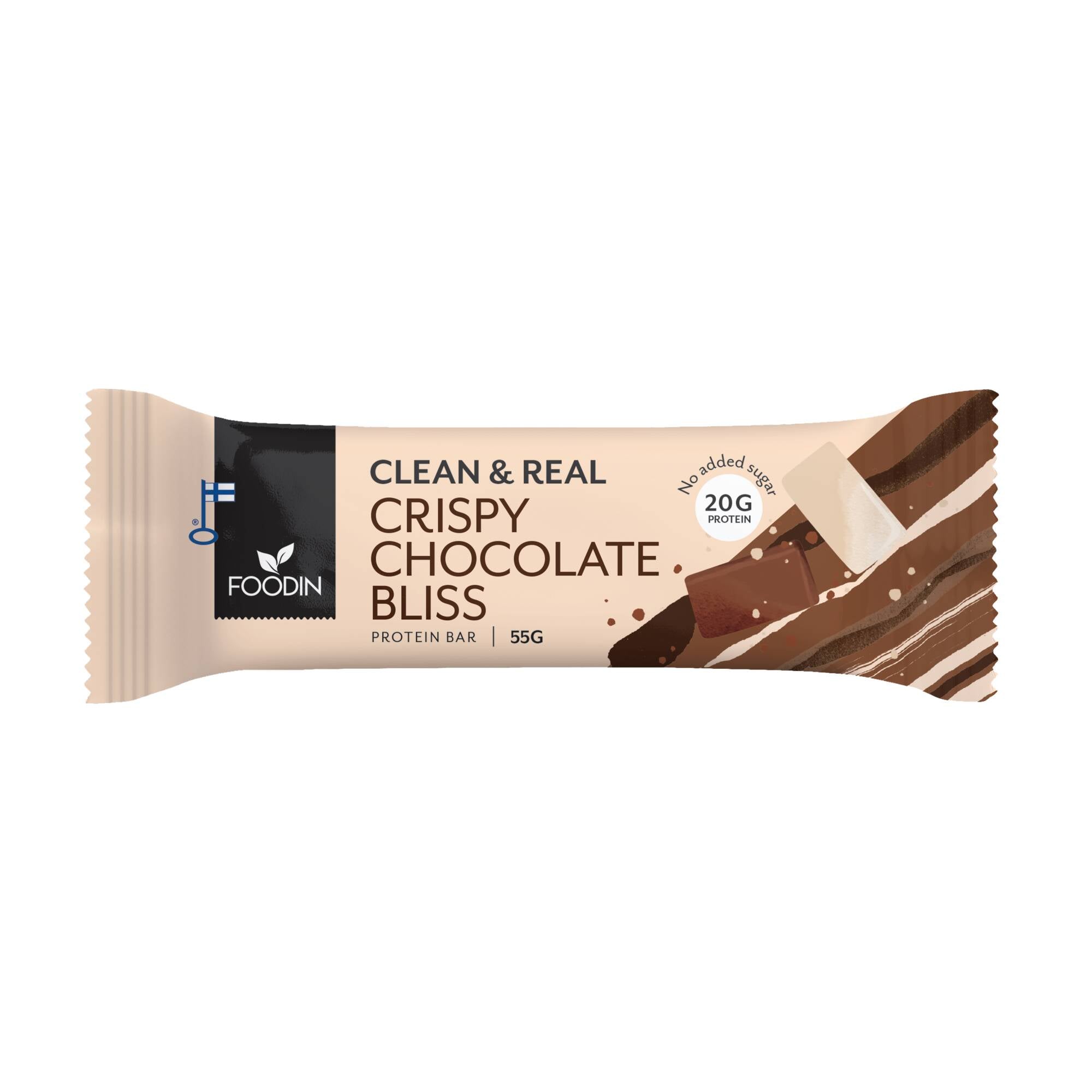 Foodin Clean&Real Protein Bar Crispy Chocolate Bliss 55g