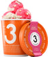 3 Kaveria Vadelma &amp; Valkosuklaa jäätelö 500ml/400g