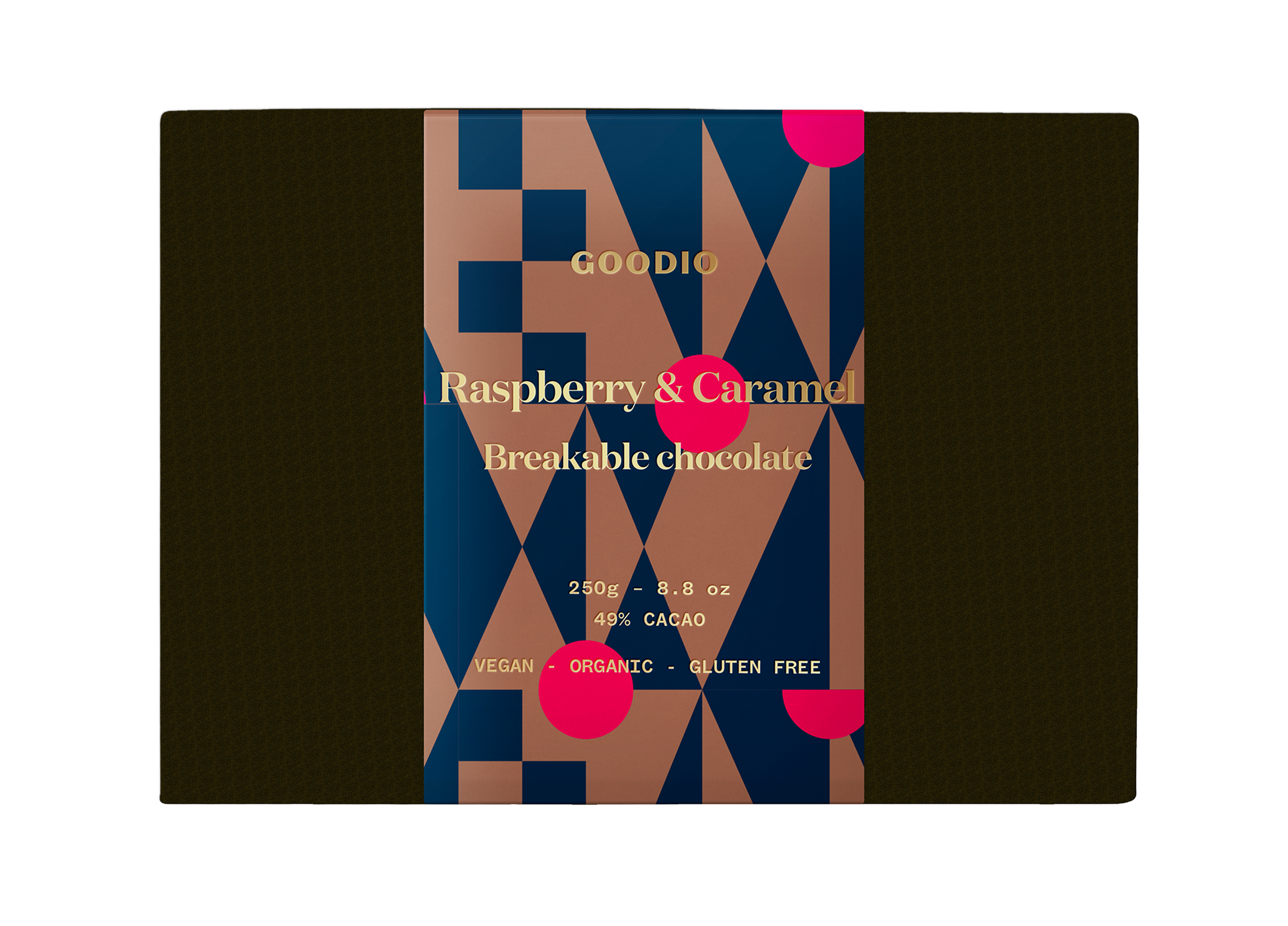 Goodio Vadelma & Karamelli jaettava suklaa luomu 250g