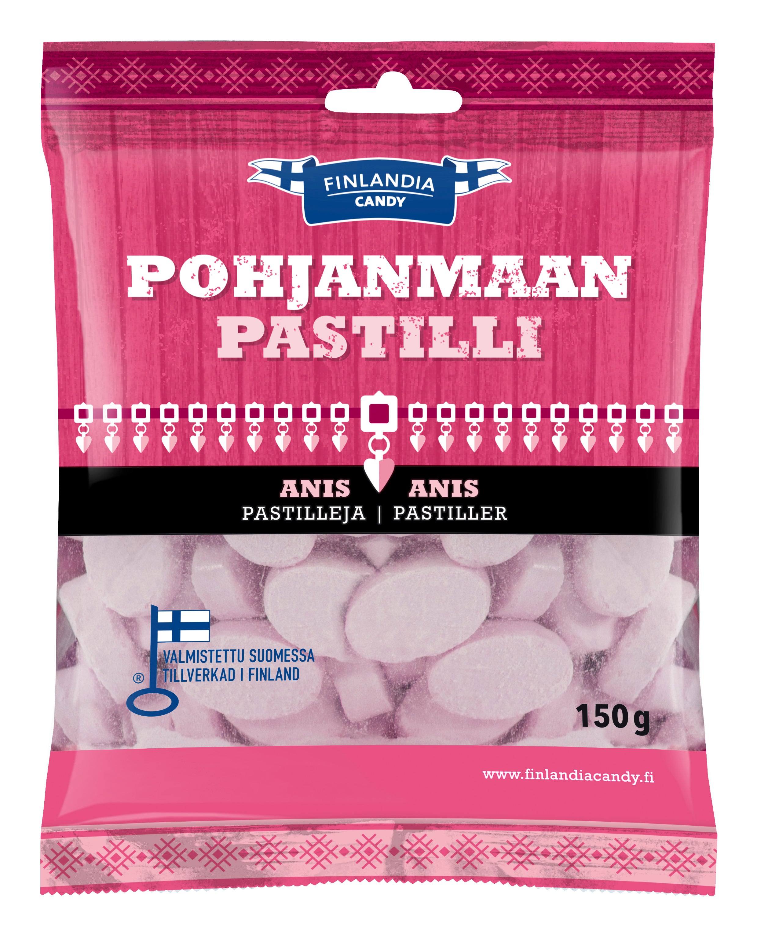 Finlandia Candy Pohjanmaan pastilli 150g anispastilleja
