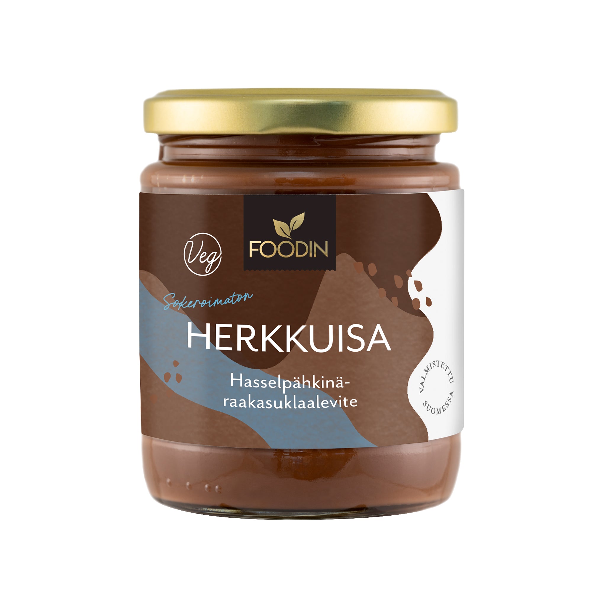 Foodin Herkkuisa Hasselpähkinä-raakasuklaalevite sokeroimaton 230g