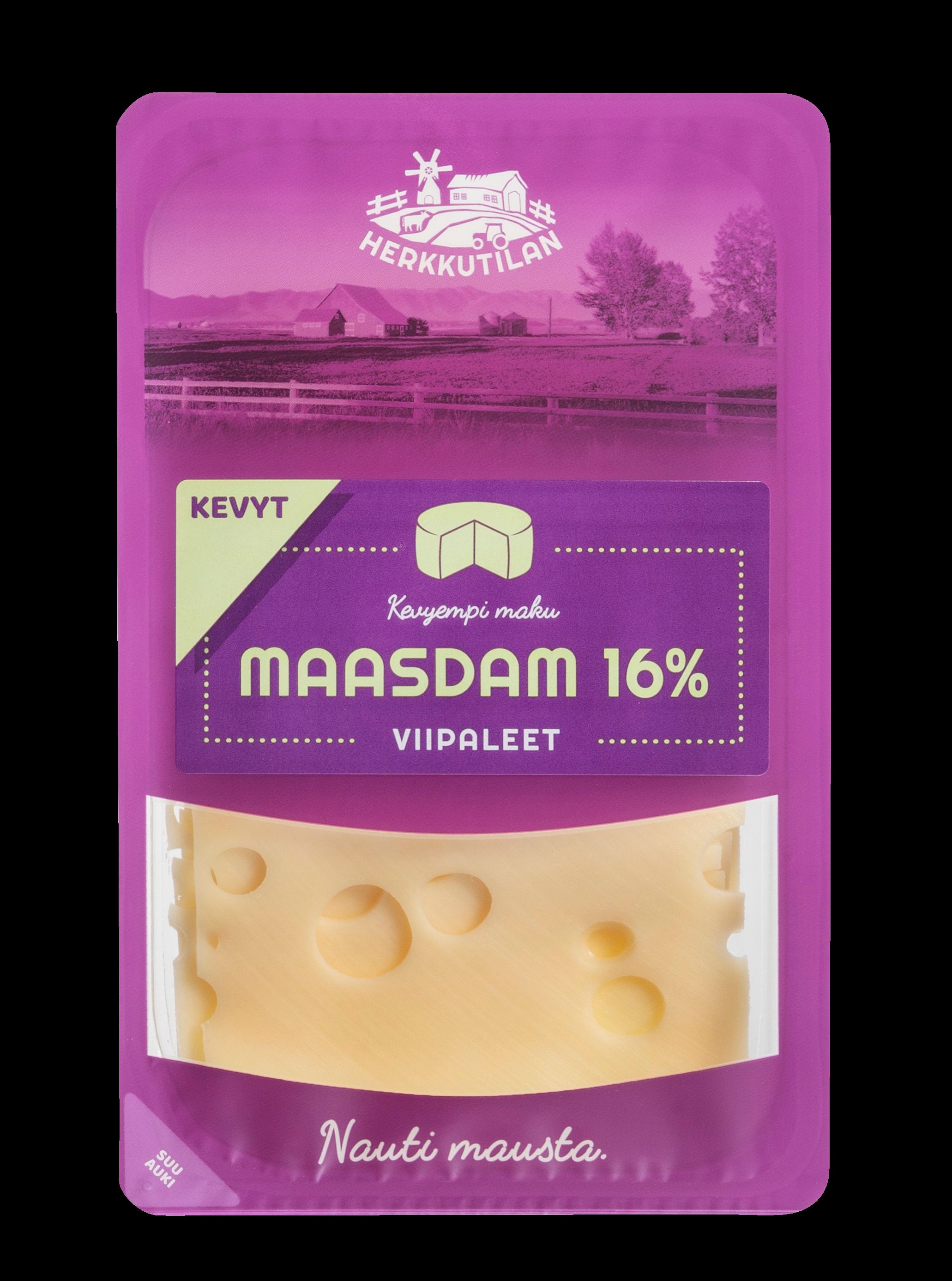 Herkkutilan Maasdamviipale 16% kevyt 200g