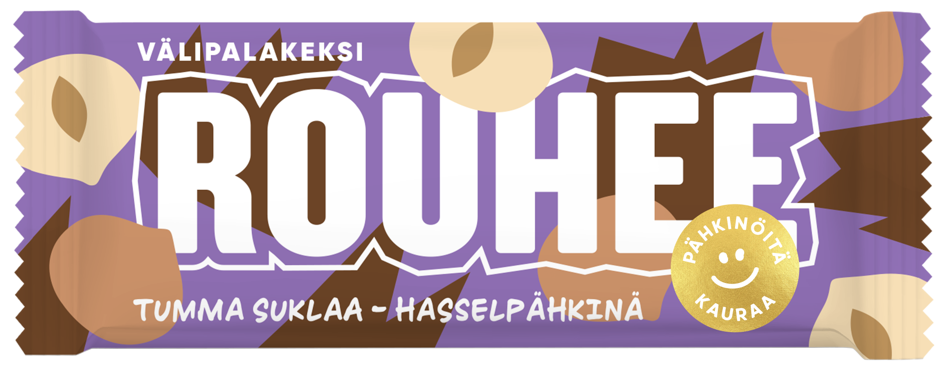 Rouhee Tumma Suklaa - Hasselpähkinä välipalakeksi 30g