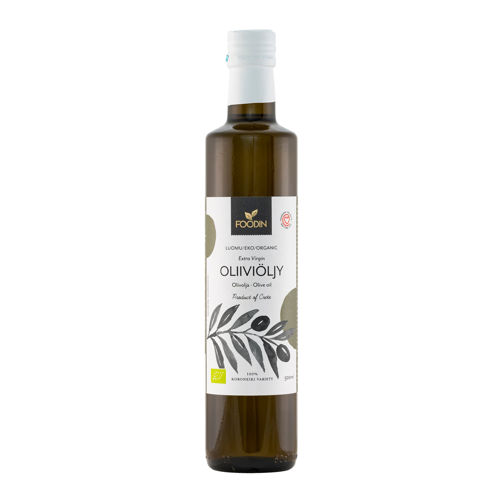 Foodin Oliiviöljy Extra Vierge, luomu 500ml