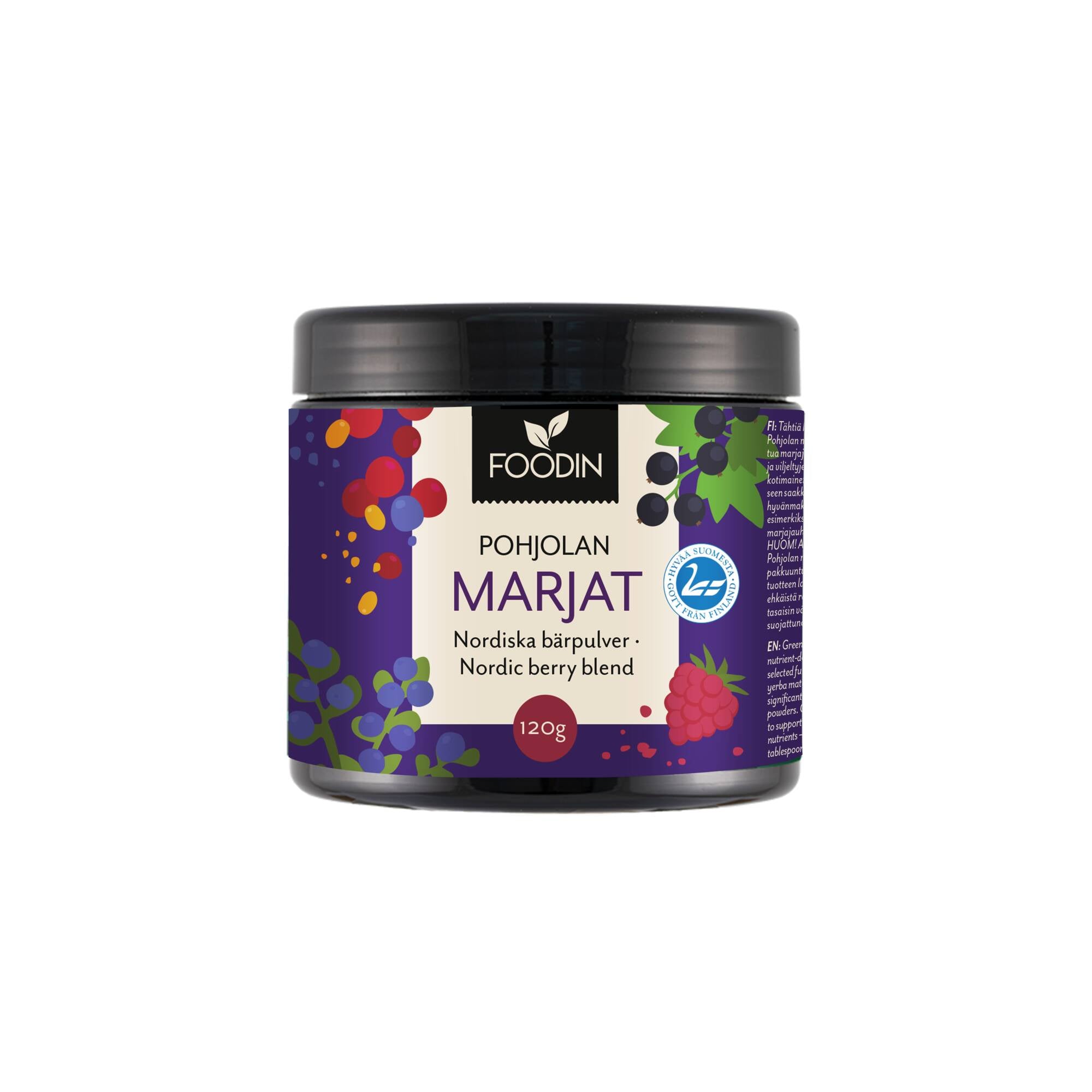 Foodin Pohjolan marjat- kotimainen marjajauhesekoitus, 120g