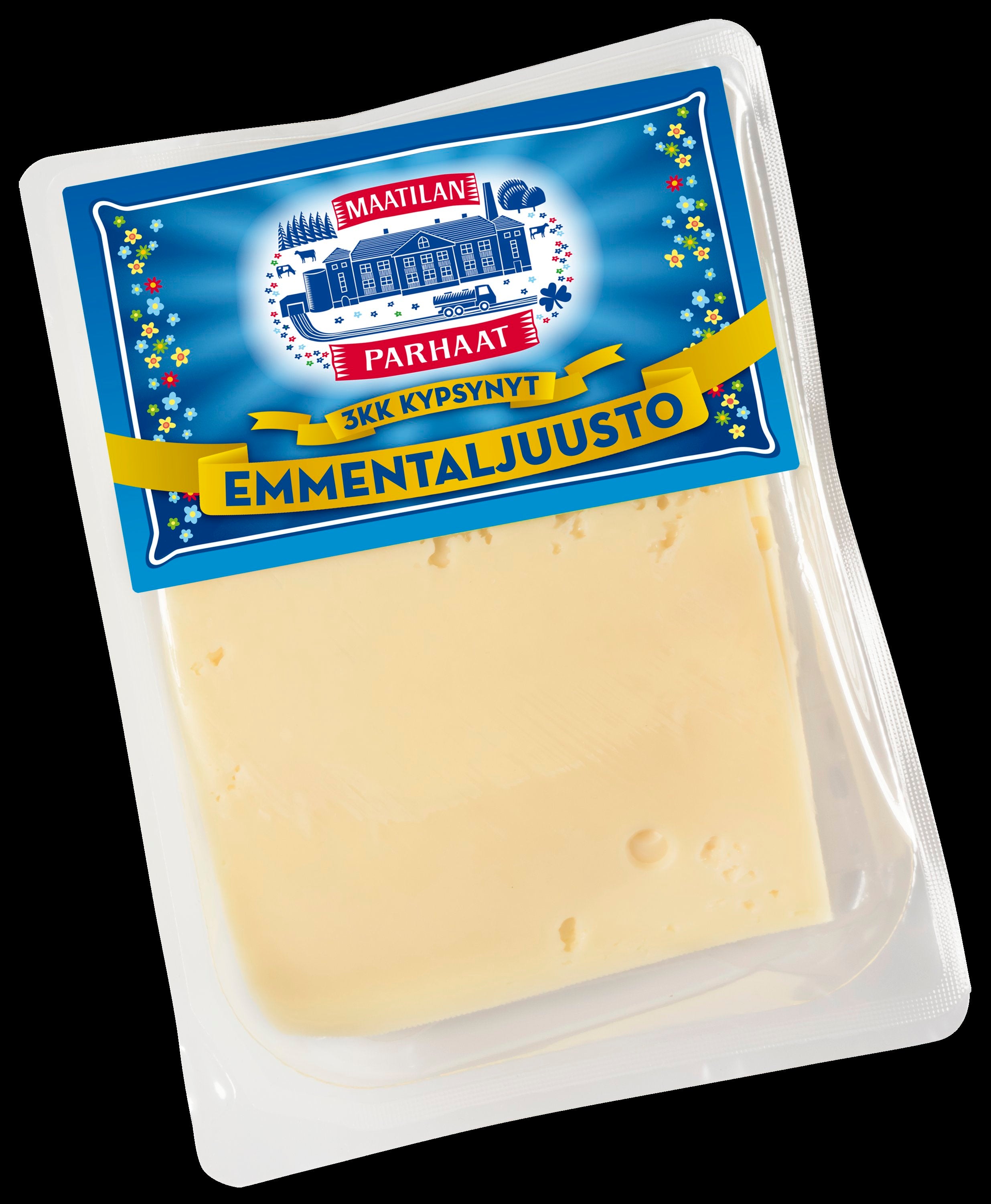 Maatilan Parhaat Emmental 250g pehmeä viipaloitu 3kk kypsynyt