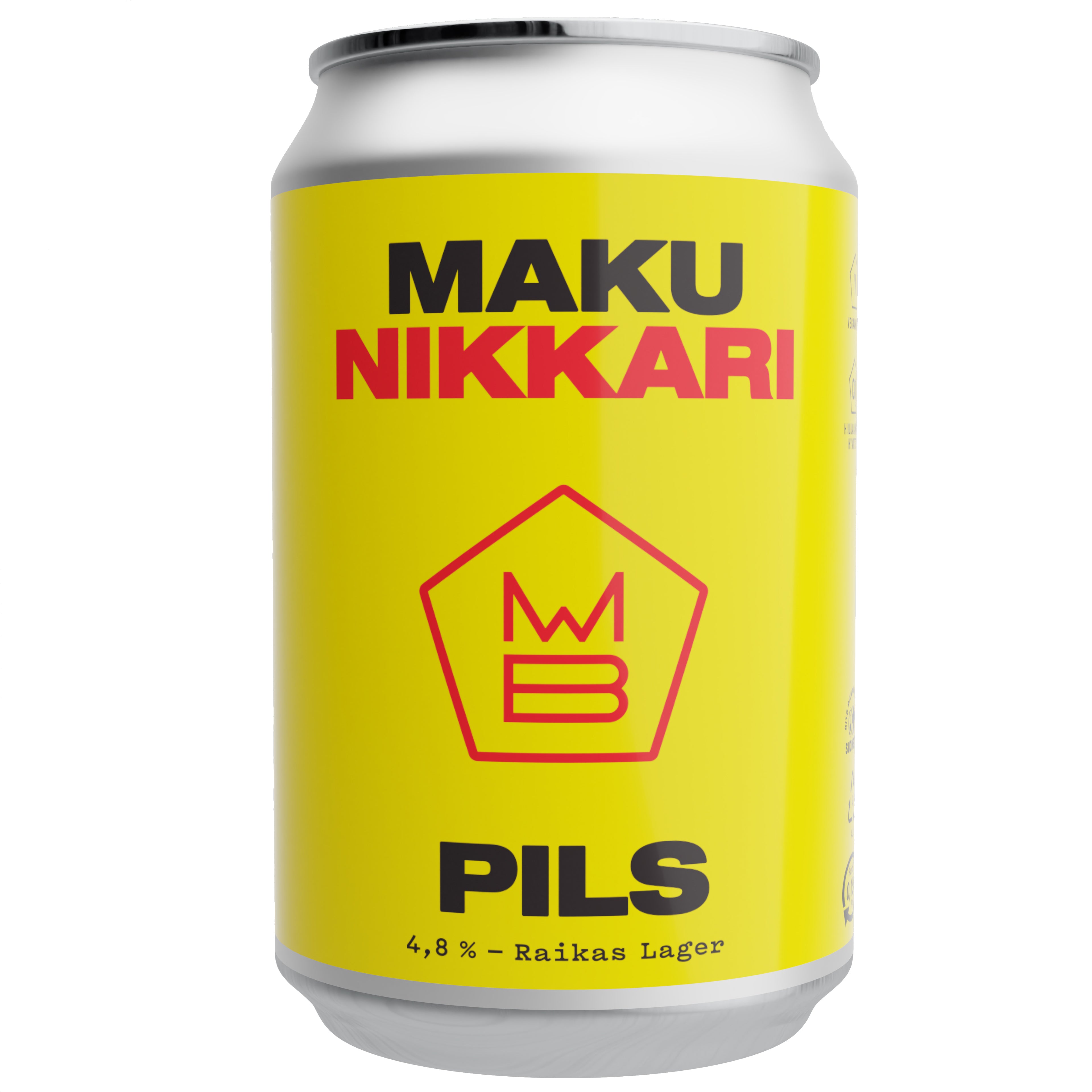 Maku Brewing Nikkari Pils 4,8% olut 0,33l tölkki