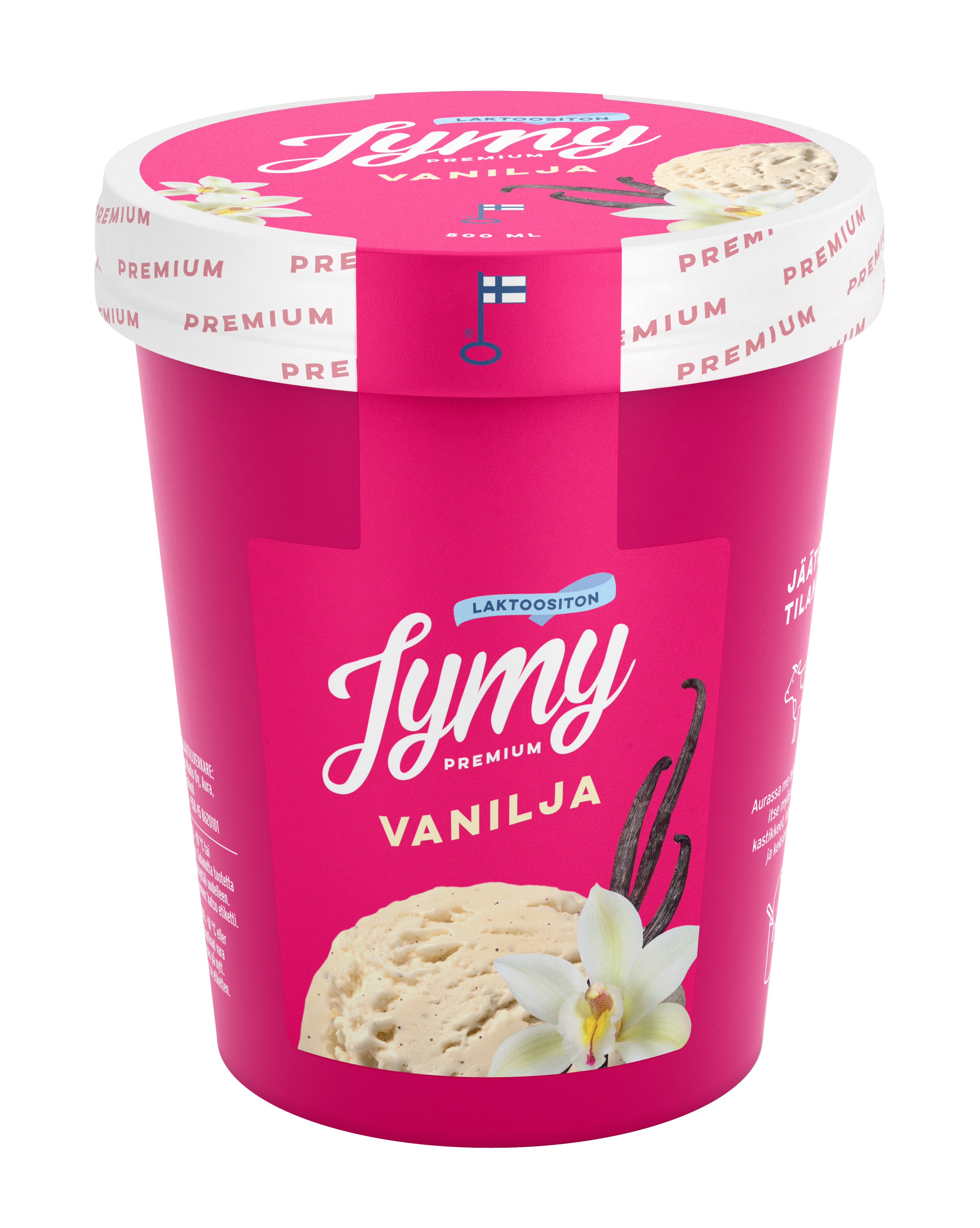 Jymy Vanilja laktoositon kermajäätelö 500ml