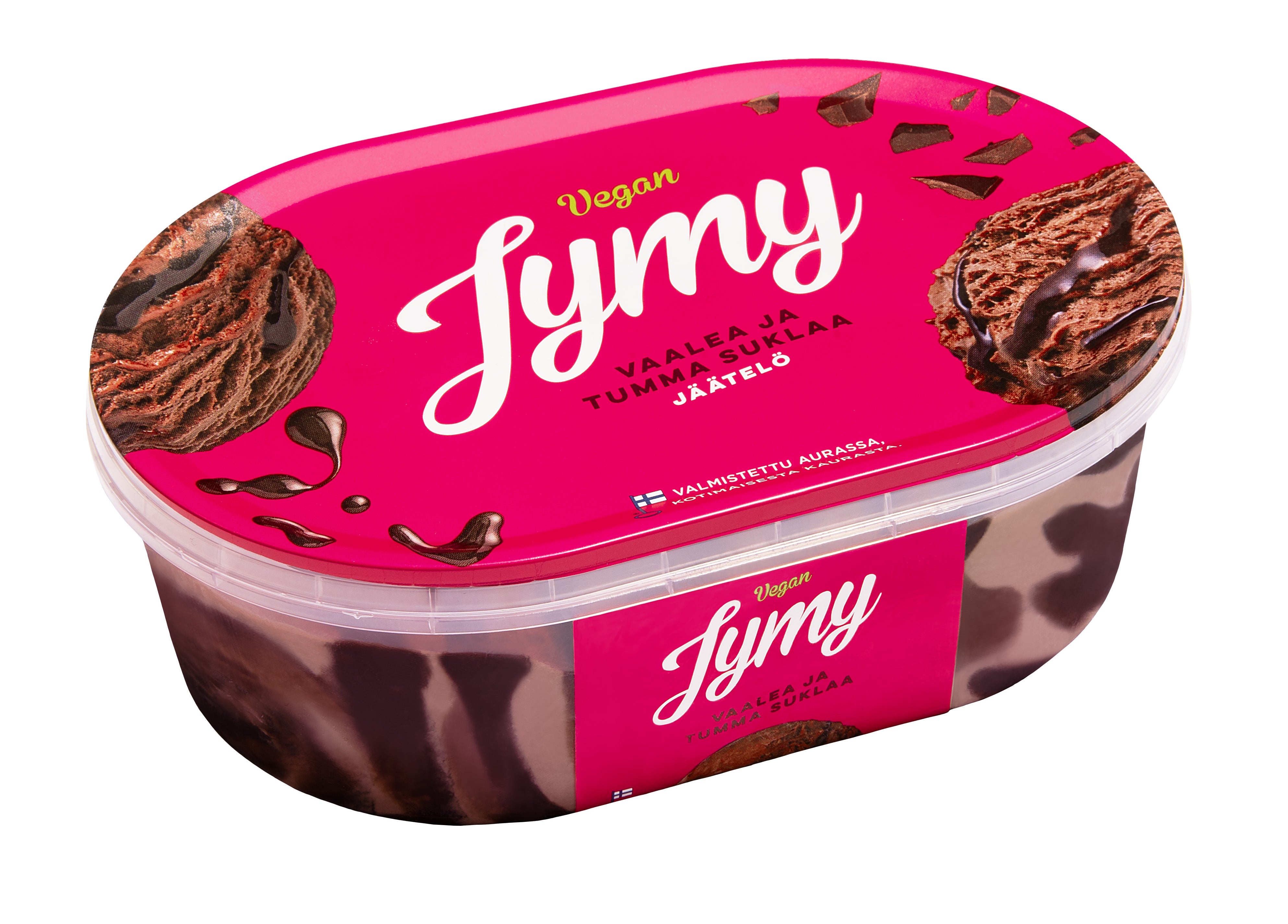 Jymy Vaalea ja Tumma Suklaa vegaaninen jäätelö 900ml