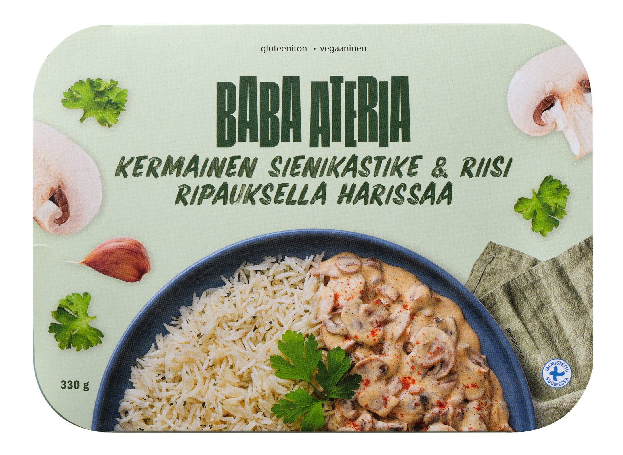 Baba Ateria, Kermainen sienikastike harissala &amp; basmatiriisi, 330g