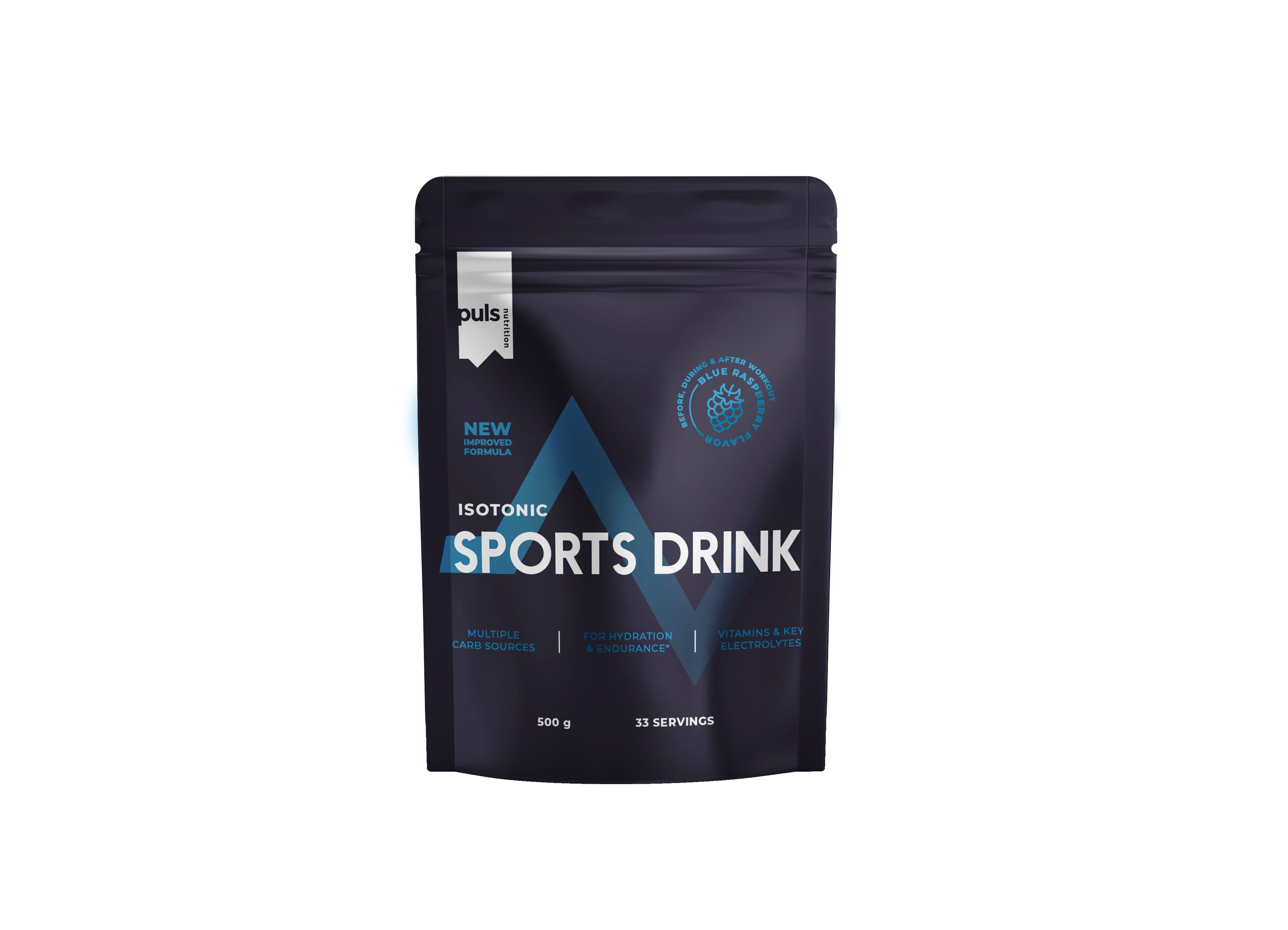 PULS Isotonic sport drink urheilujuomajauhe blue raspberry 500g