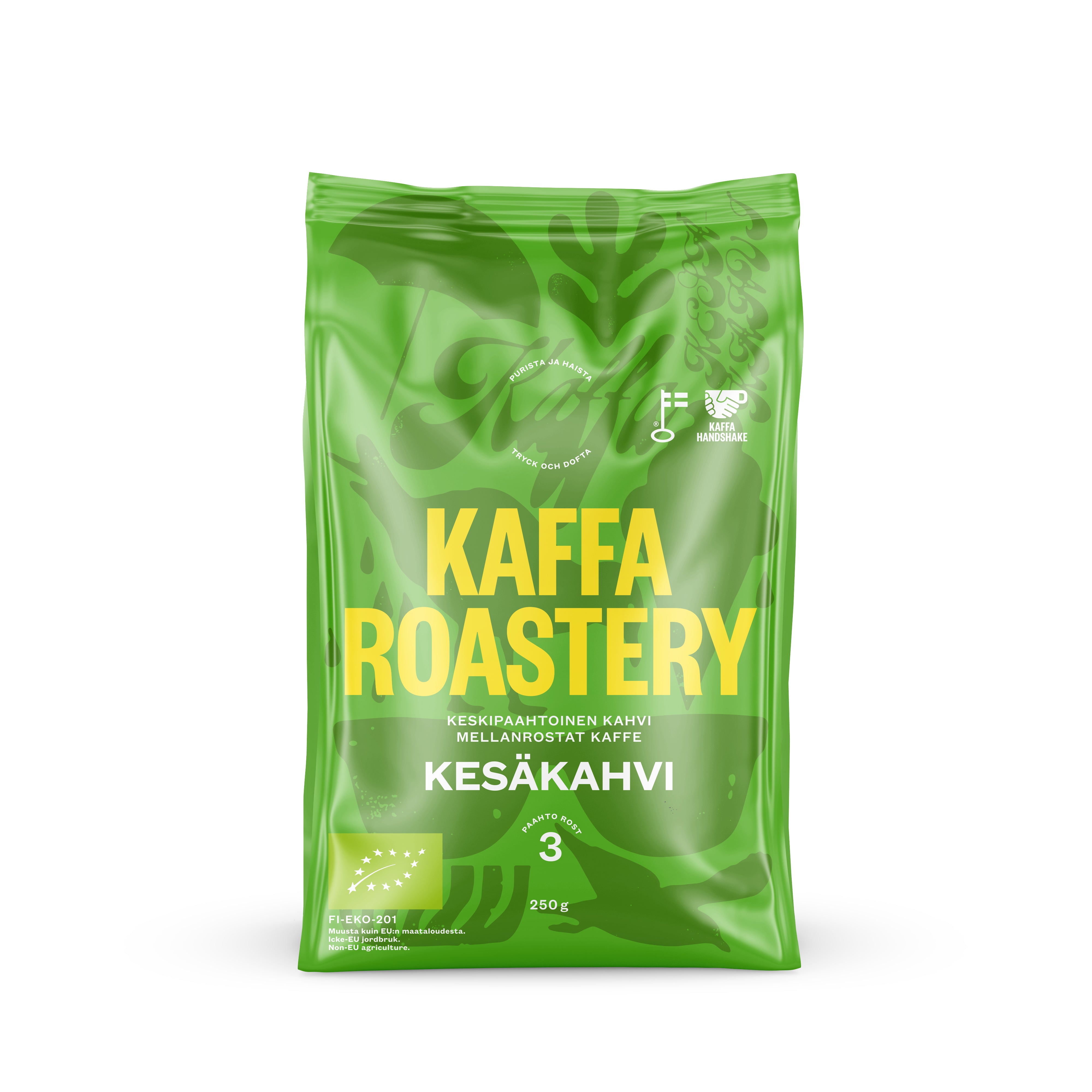 Kaffa Roastery Kesäkahvi suodatinjauhettu luomukahvi 250g