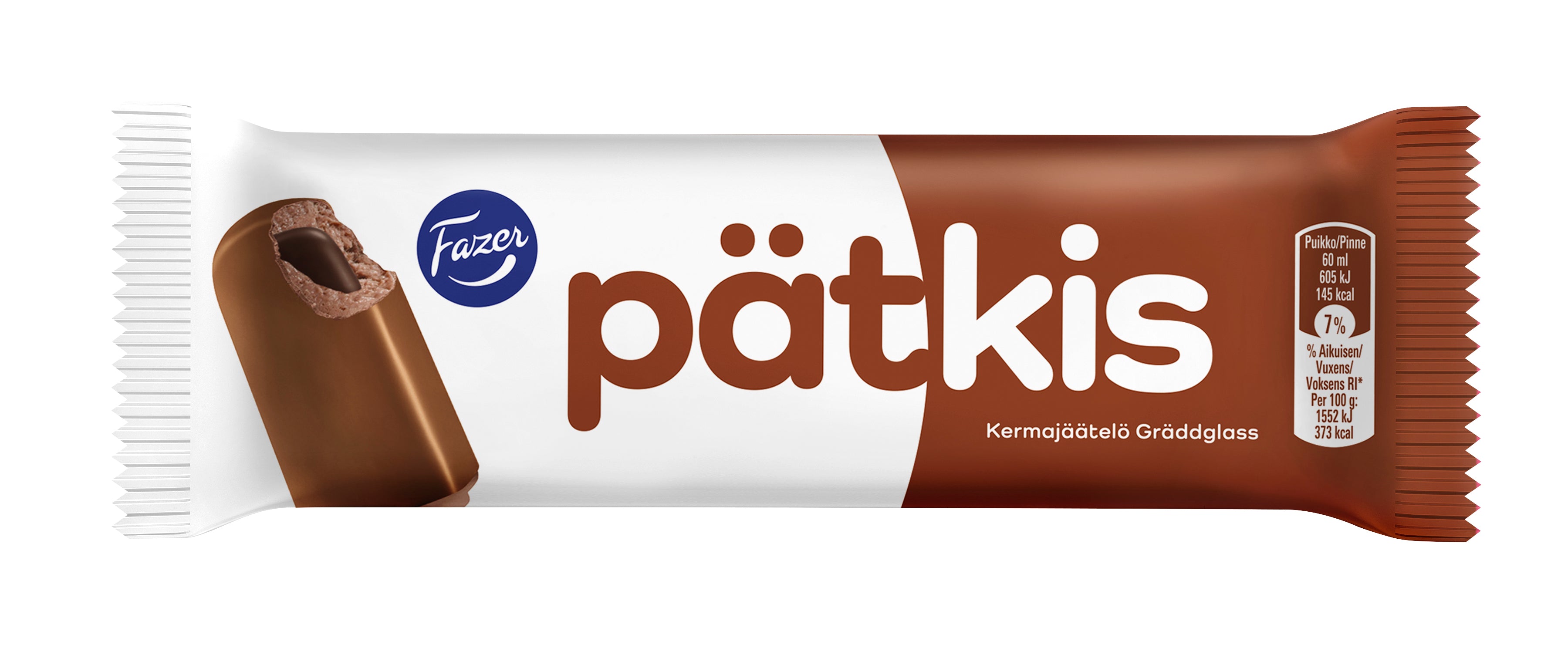 Fazer Pätkis kermajäätelöpuikko 39g/0.6dl