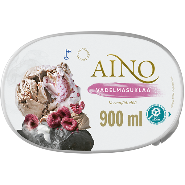 Aino Vadelmasuklaa kermajäätelö kotipakkaus 509g/900ml