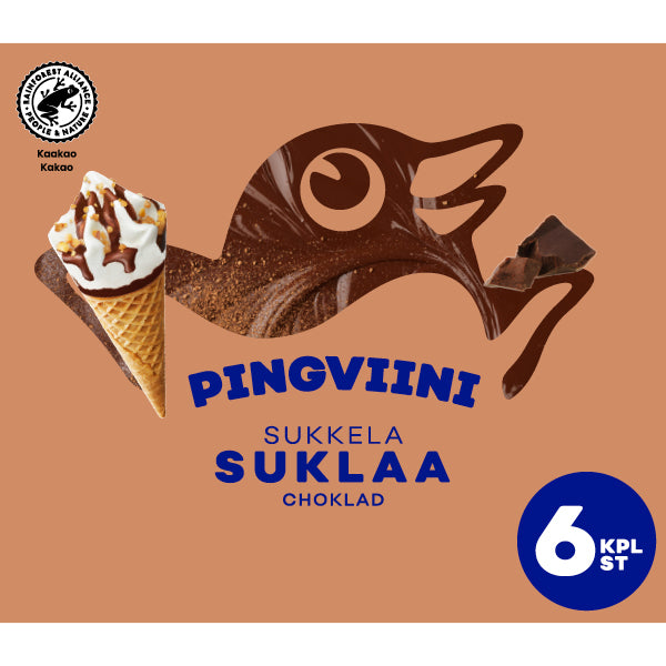 Pingviini Suklaa jäätelötuutti monipakkaus 6x67g