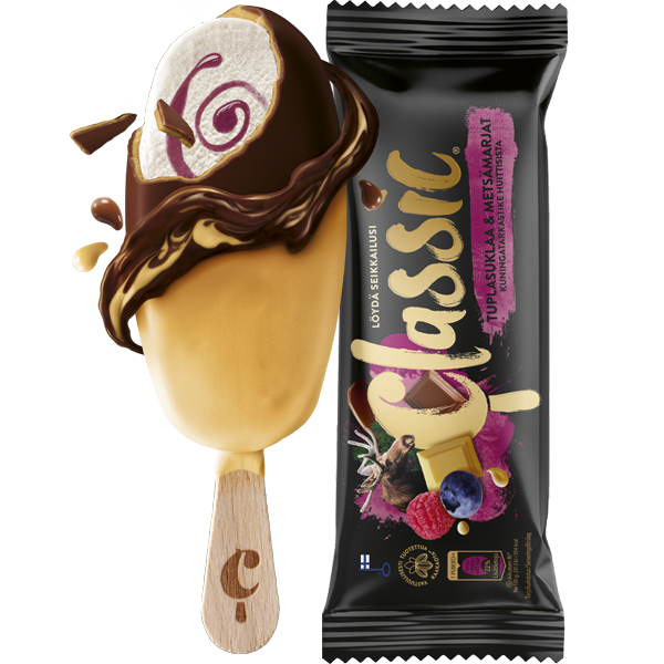 Classic Tuplasuklaa & Metsämarjat kermajäätelöpuikko 80g/100ml