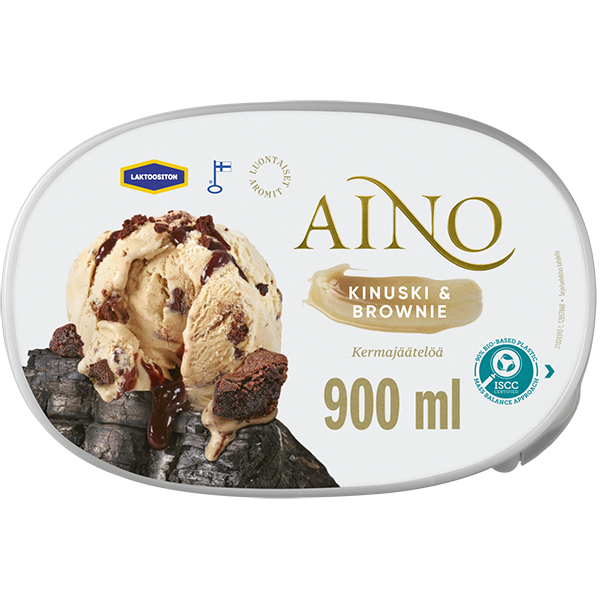 Aino Kinuski & Brownie Laktoositon kermajäätelö kotipakkaus 500g/900ml