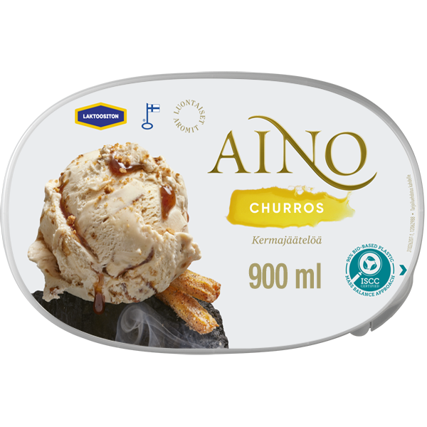 Aino Churros Laktoositon kermajäätelö kotipakkaus 500g/900ml