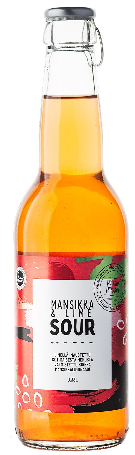 Poikain Parhaat SOUR Mansikka-Limelimonaadi 0,33l KLP