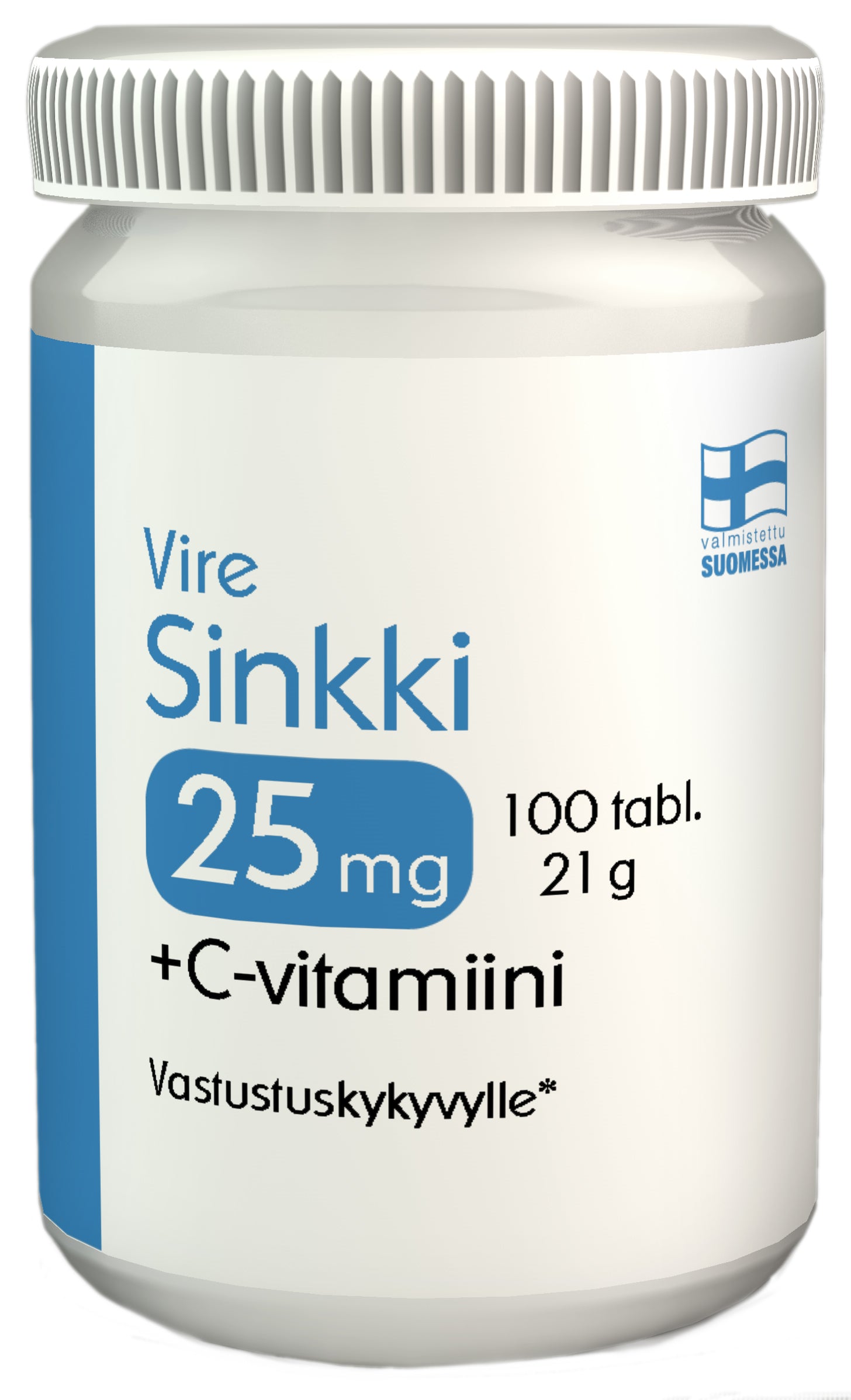 Vire Sinkki + C-vitamines 25mg 100tbl