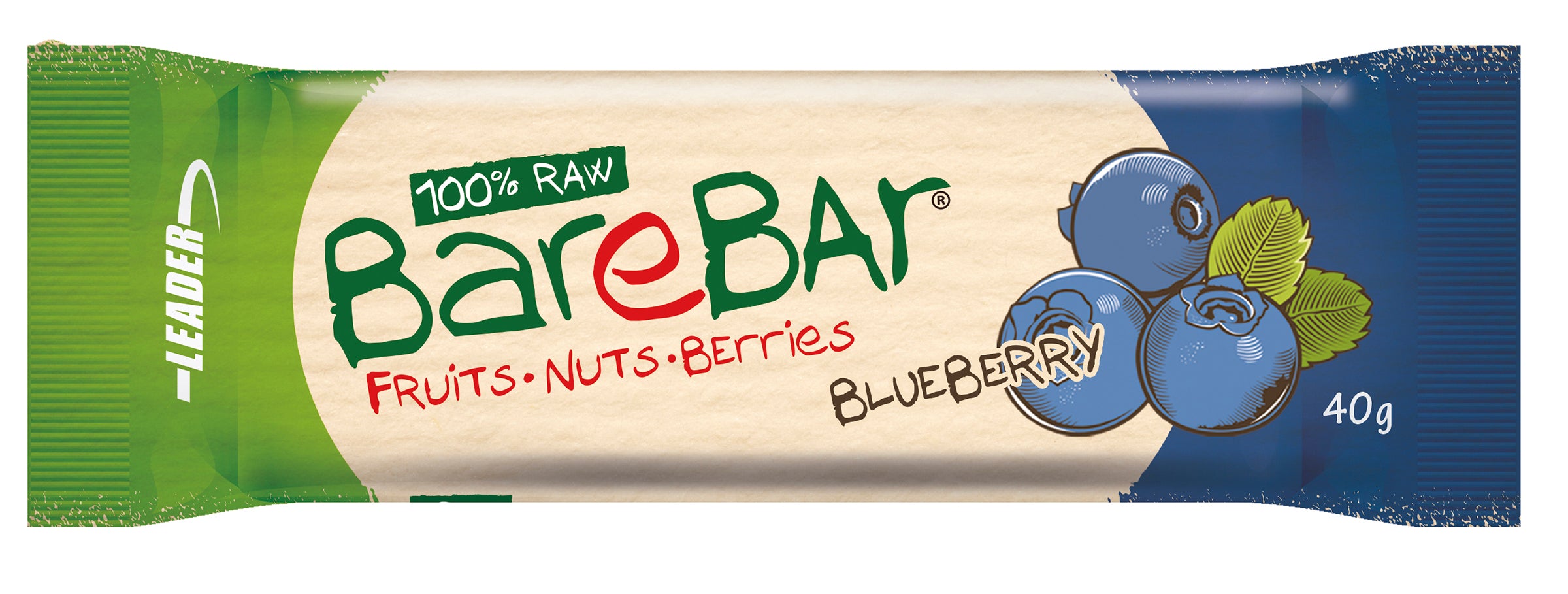 Leader BareBar taatelipatukka taateli-mustikka 40 g