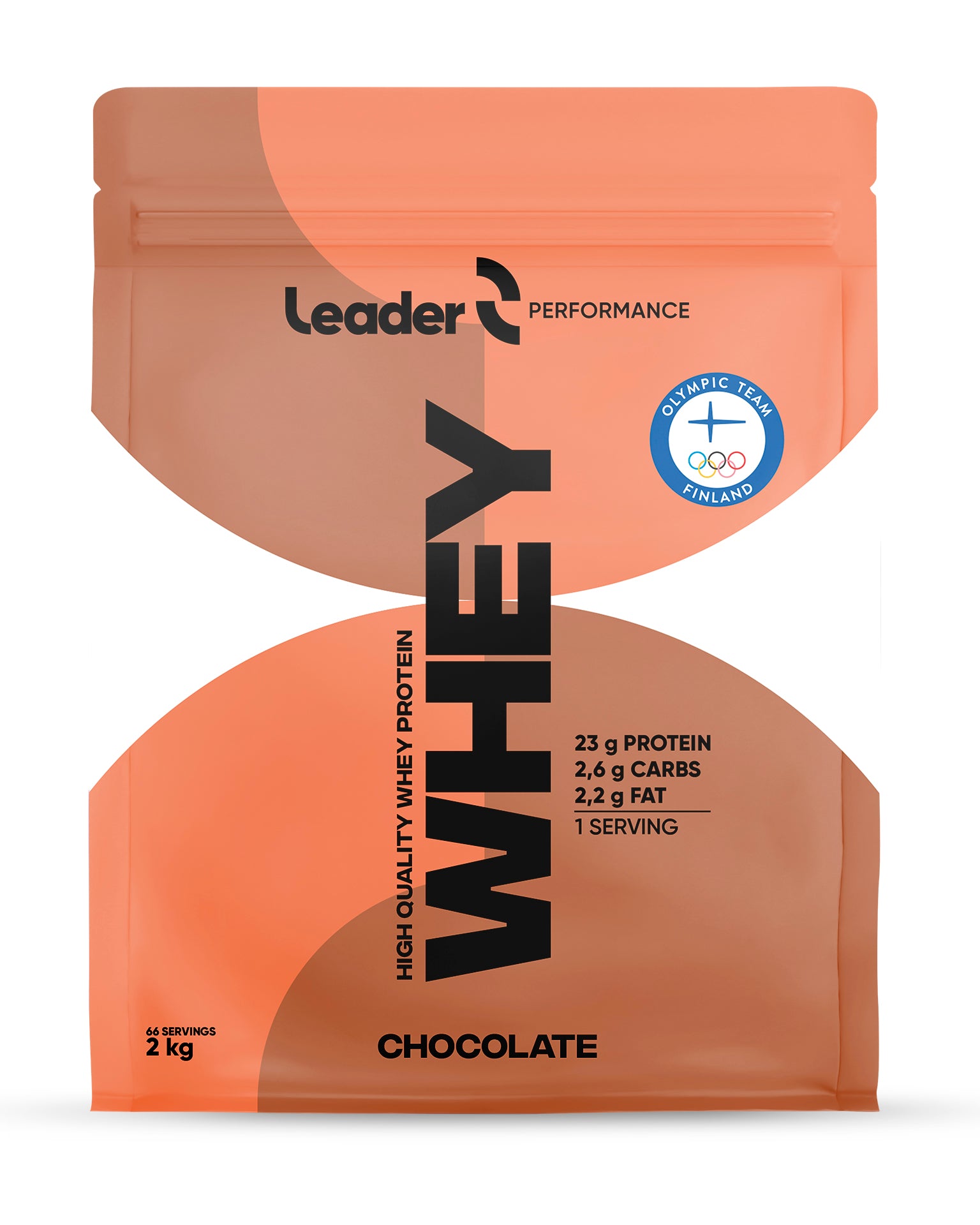 Leader Performance Whey heraproteiinijauhe suklaanmakuinen 2 kg