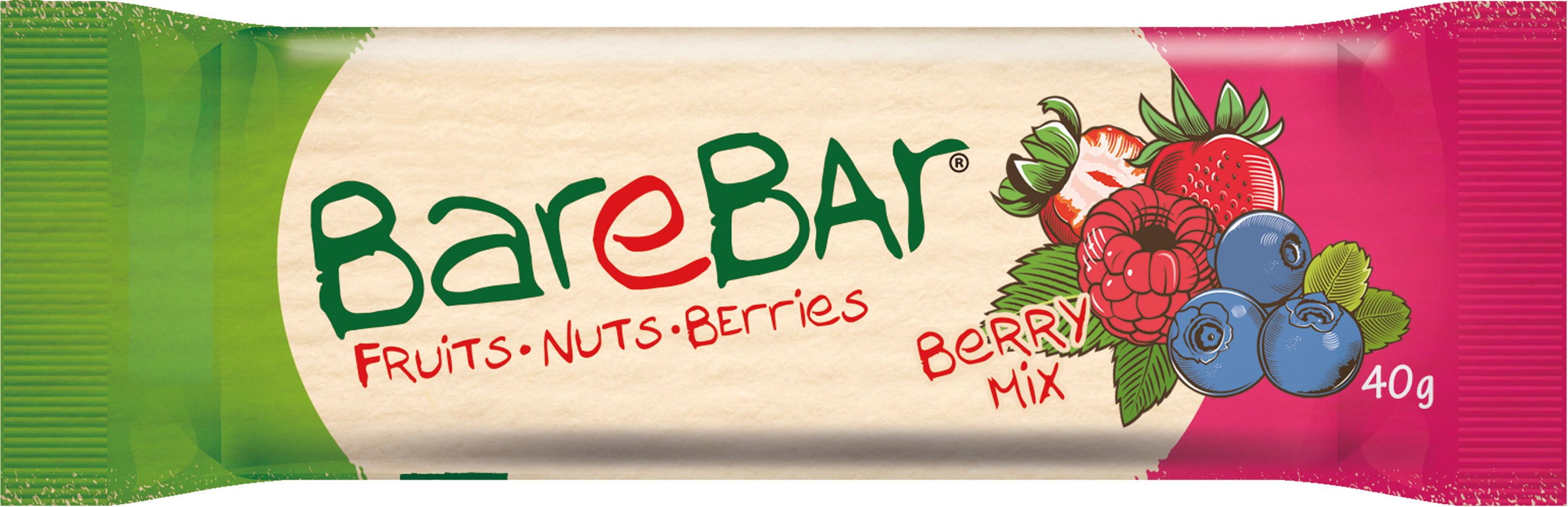 Leader Barebar marja-taatelipatukka Berry mix 40 g