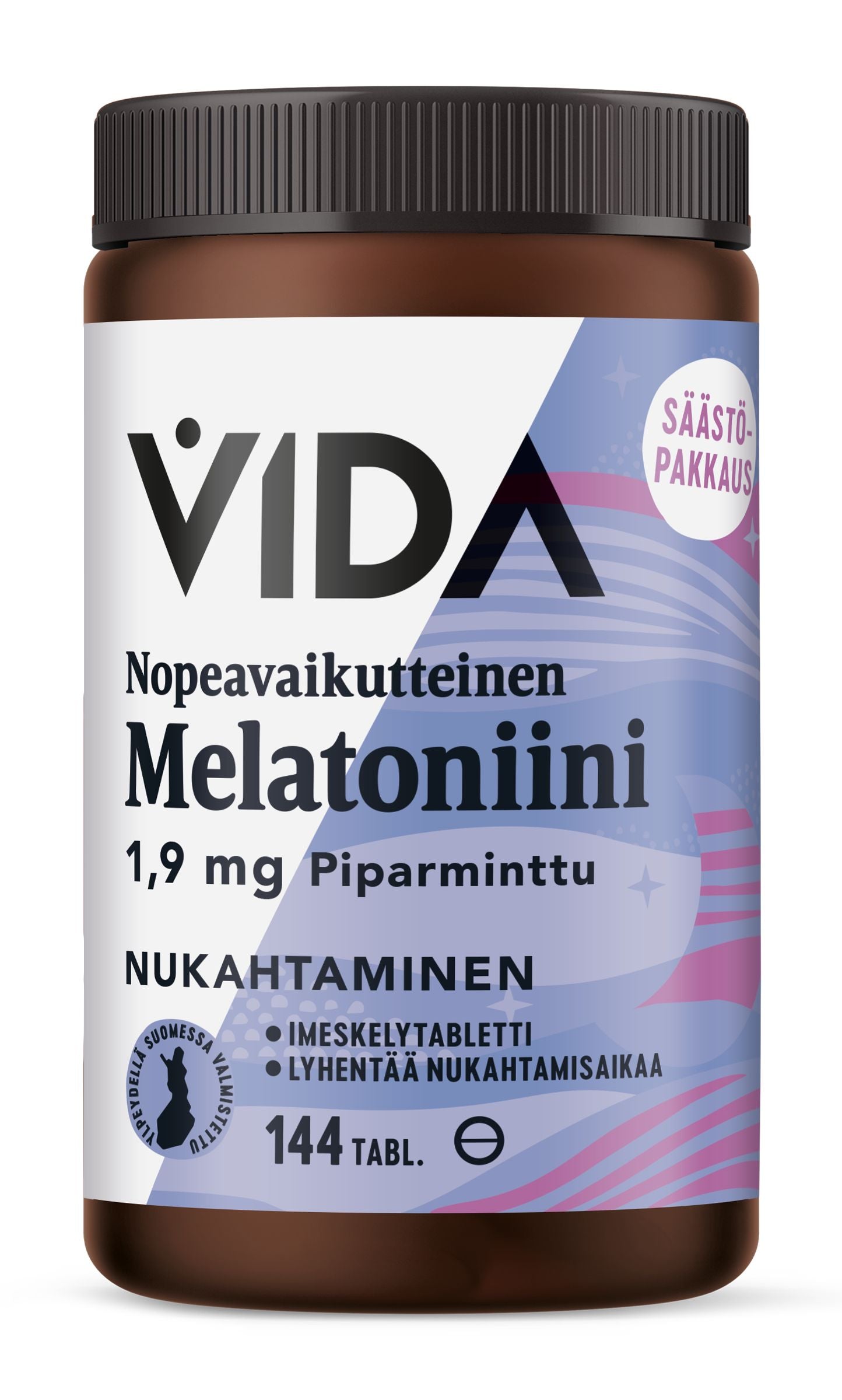 Vida melatoniini 1,9mg 144comp 32g