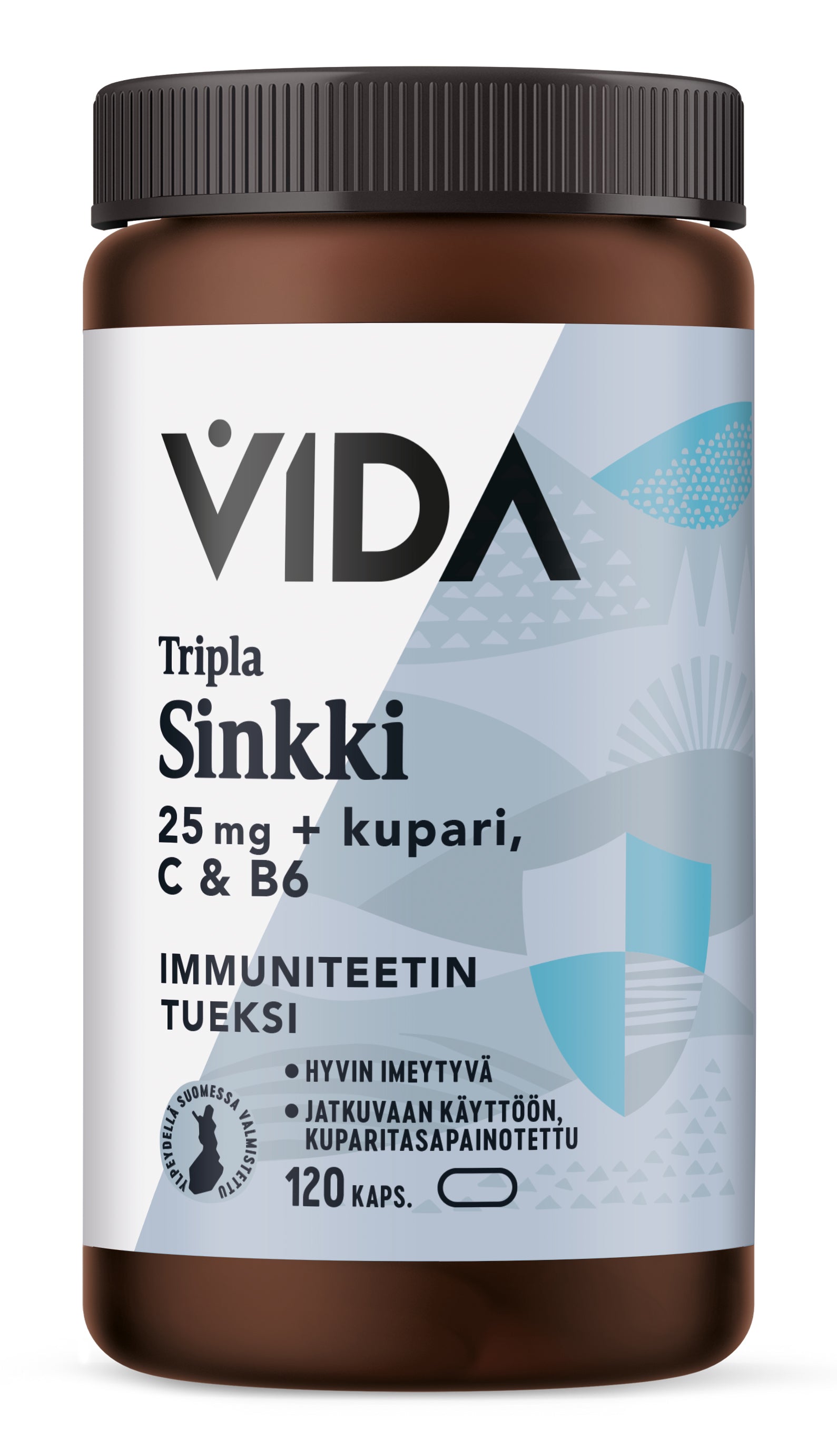 Vida Tripla Sinkki 25 mg + Kupari C B6