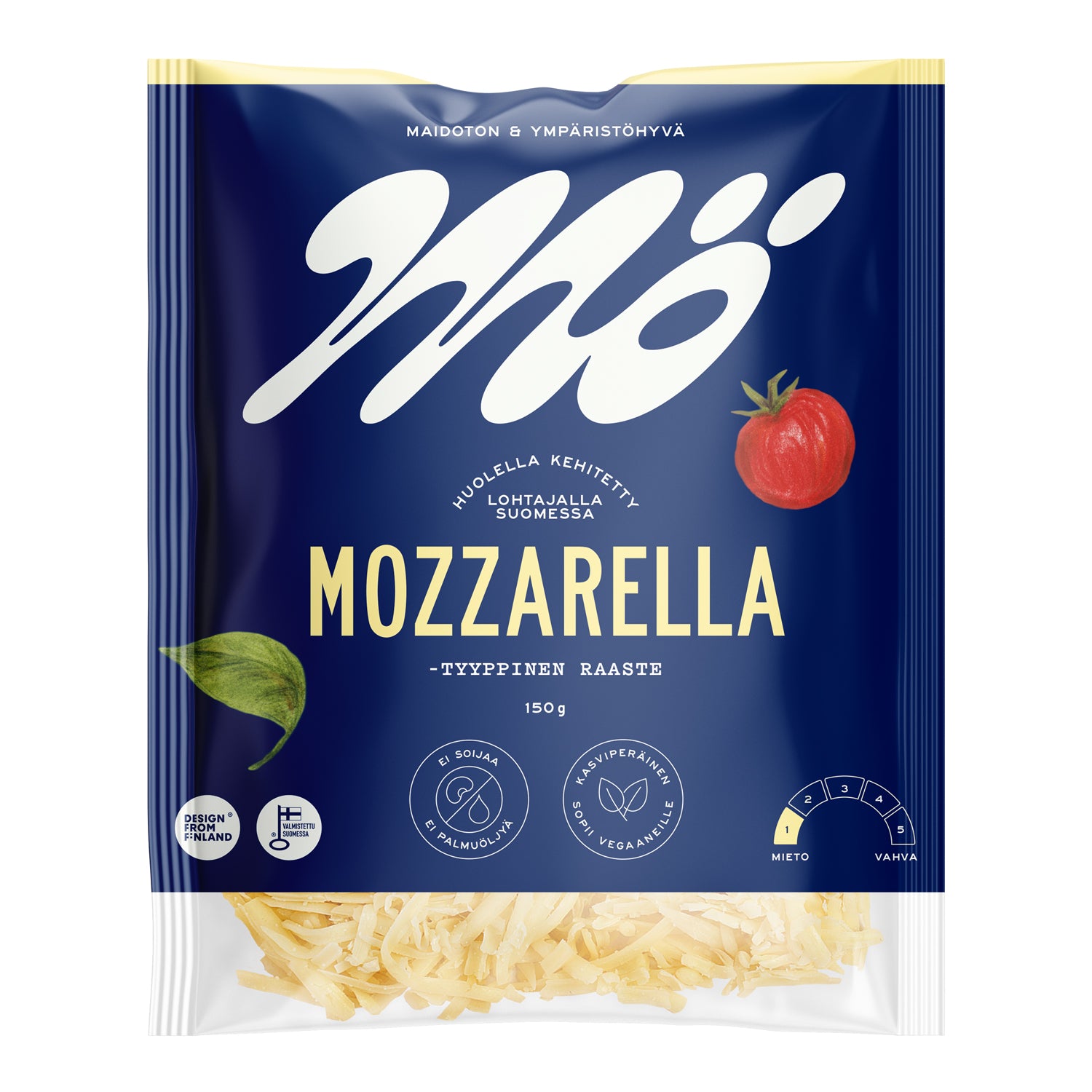 Mö Mozzarella-tyyppinen raaste 150 g