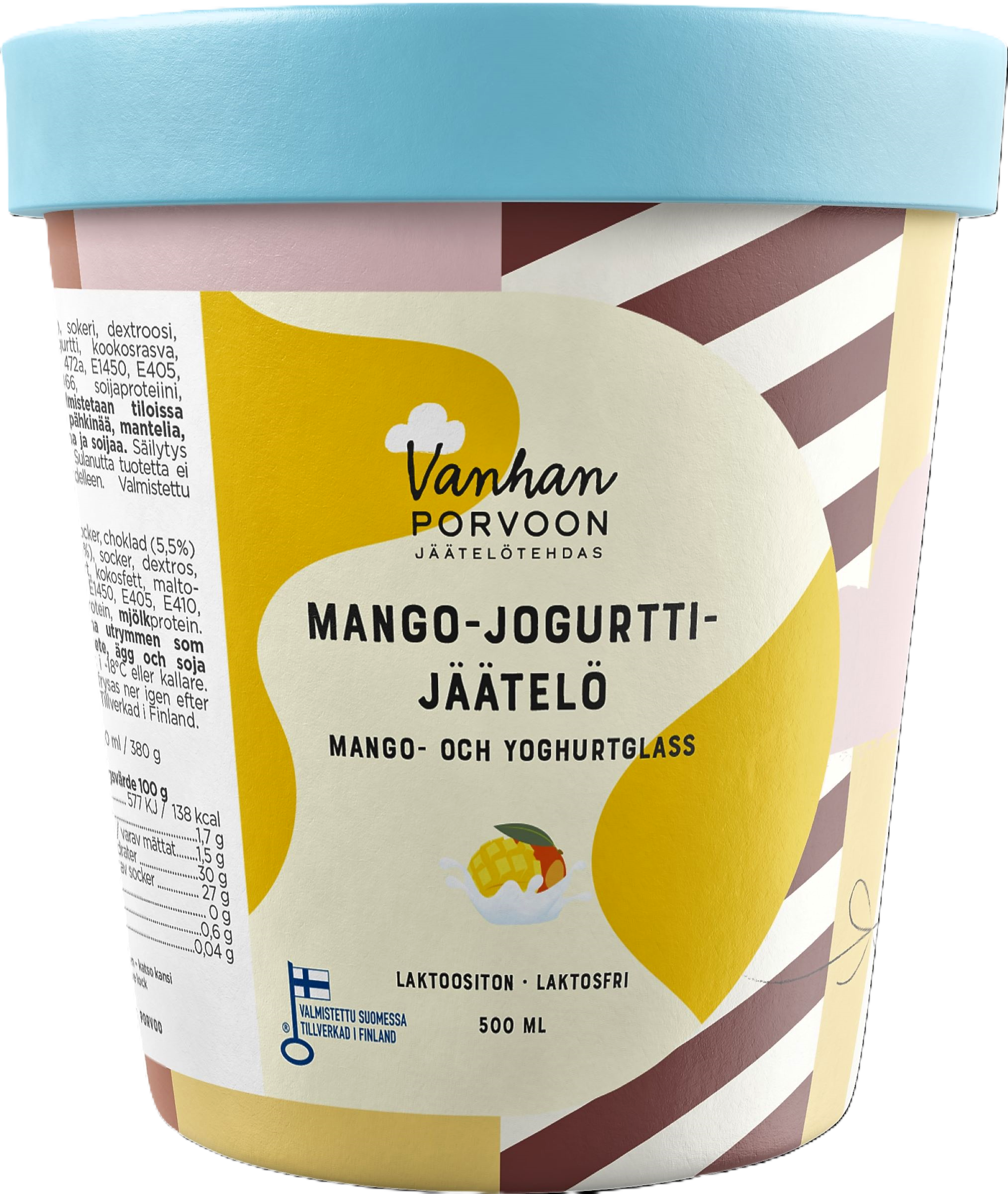 Vanhan Porvoon Jäätelötehdas Mangojugurttijäätelö 500ml