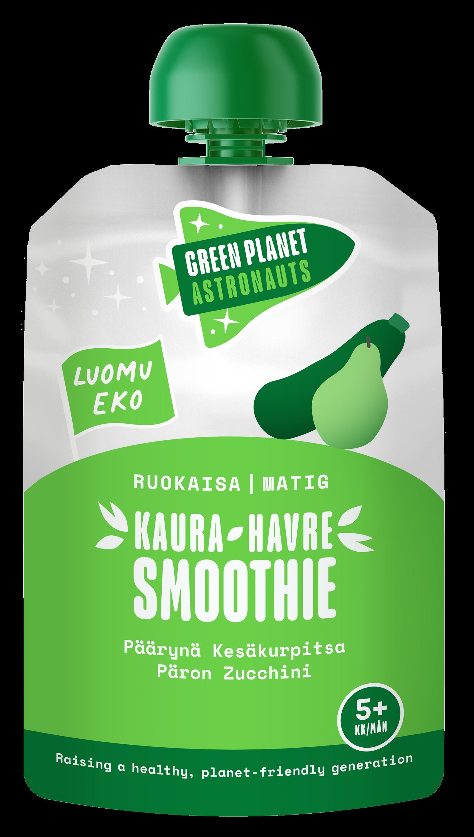 Green Planet Astronauts LUOMU kaurasmoothie kesäkurpitsa-päärynä 100g 5kk+