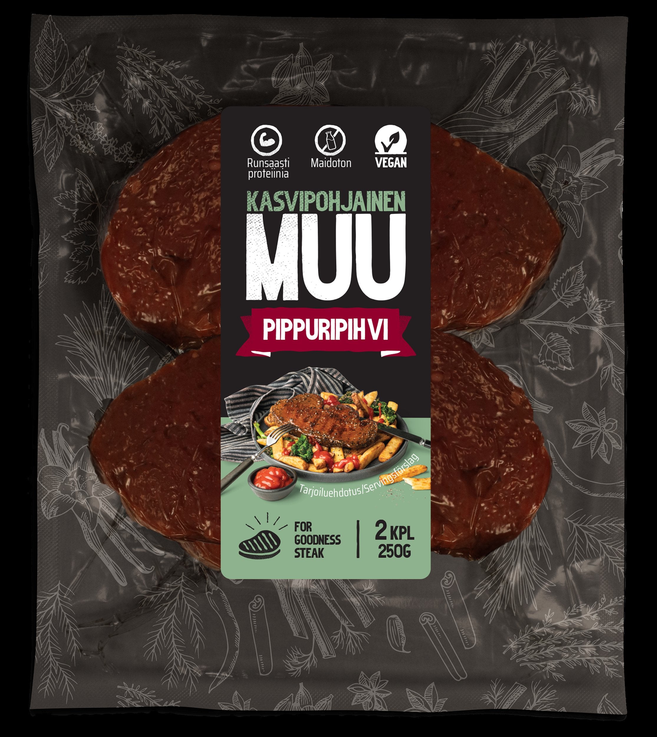 MUU Kasvipohjainen Pippuripihvi 250 g